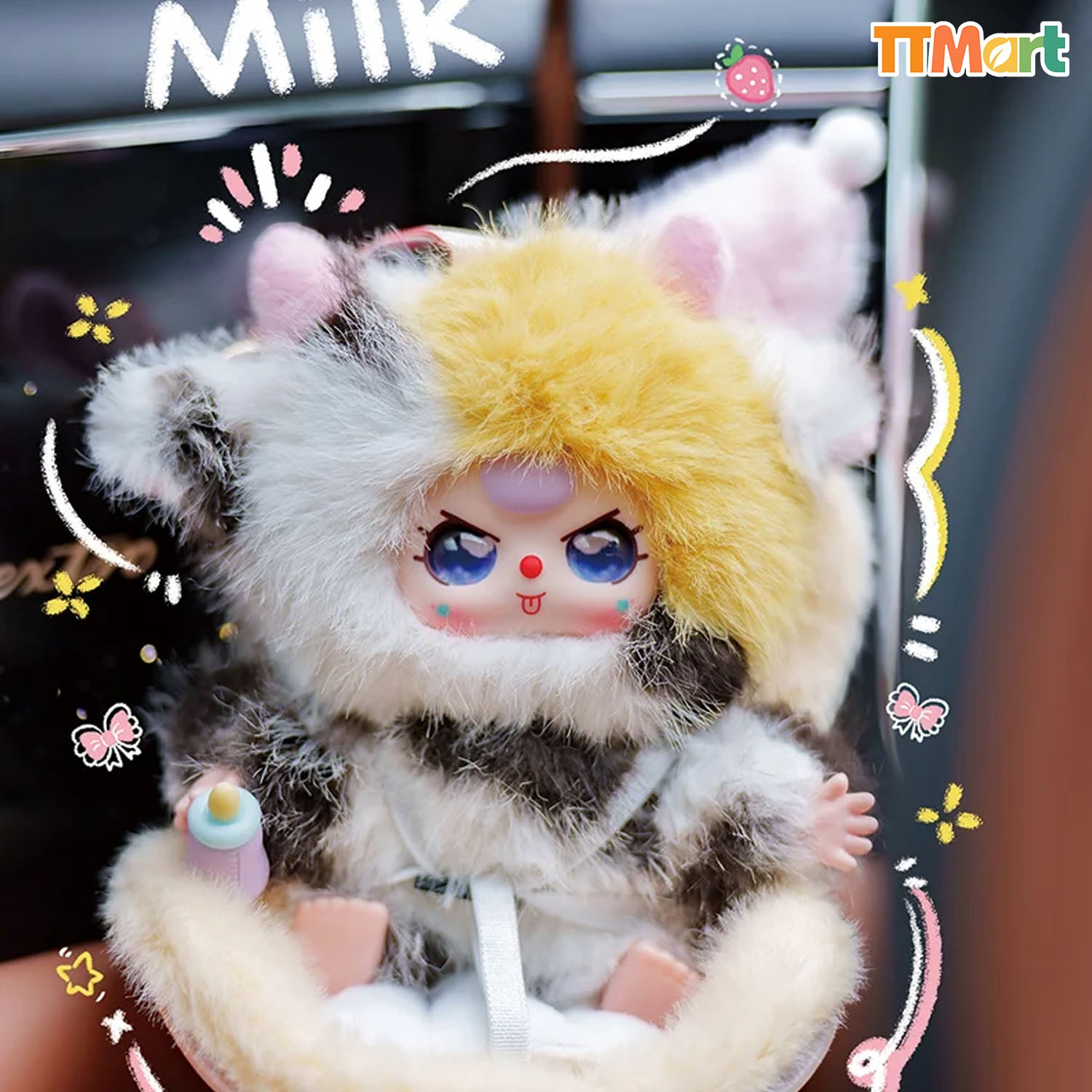 Baby Three Vehicle Mounted Baby Plush Series Blind Box