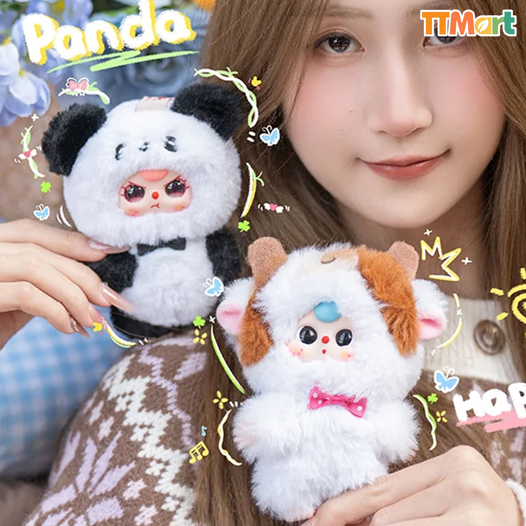 Baby Three Mini Animal World Plush Blind Box