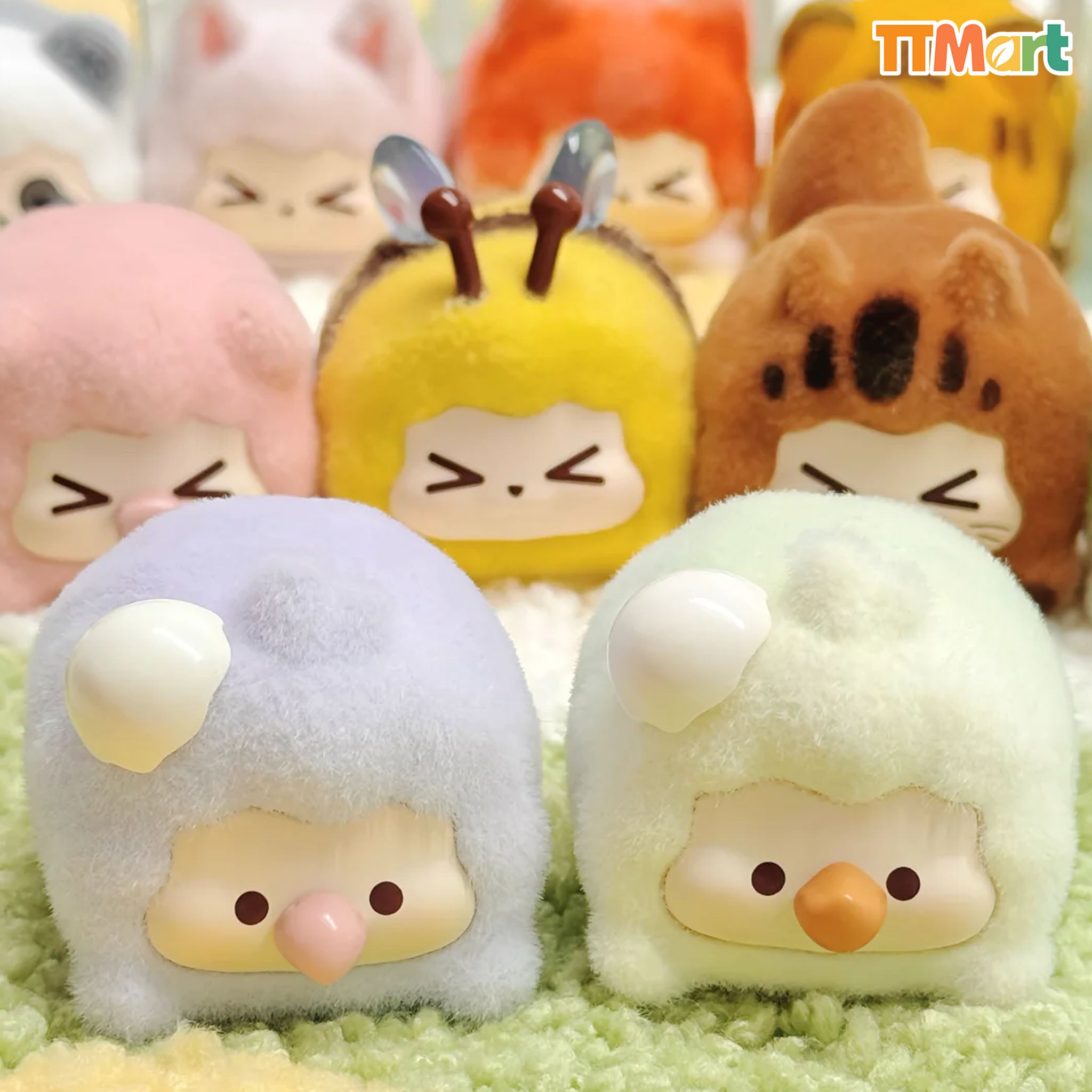 RABBIT KIKI Flocked Baby Animals Series Blind Box