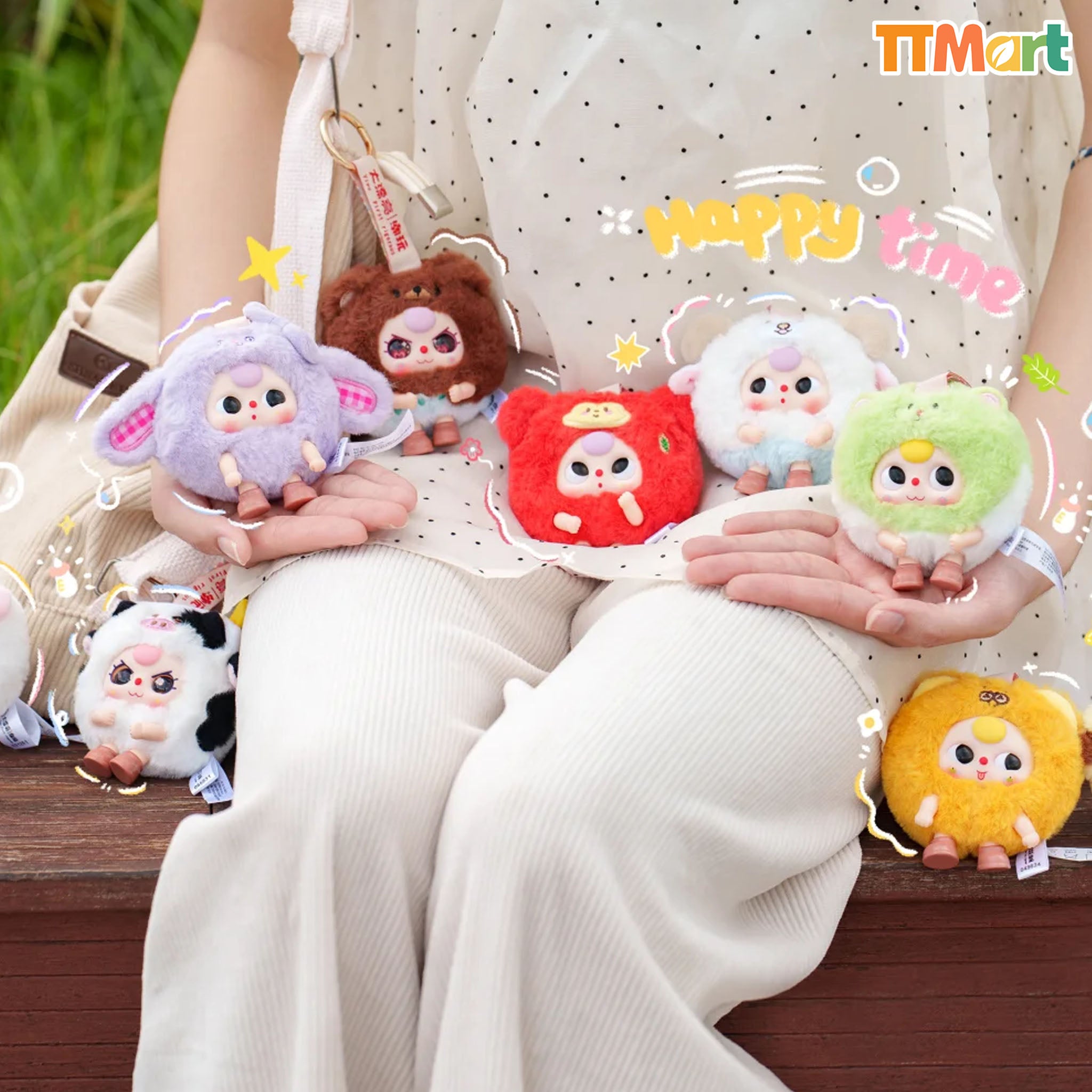 Baby Three Round Beast Series Plush Blind Box