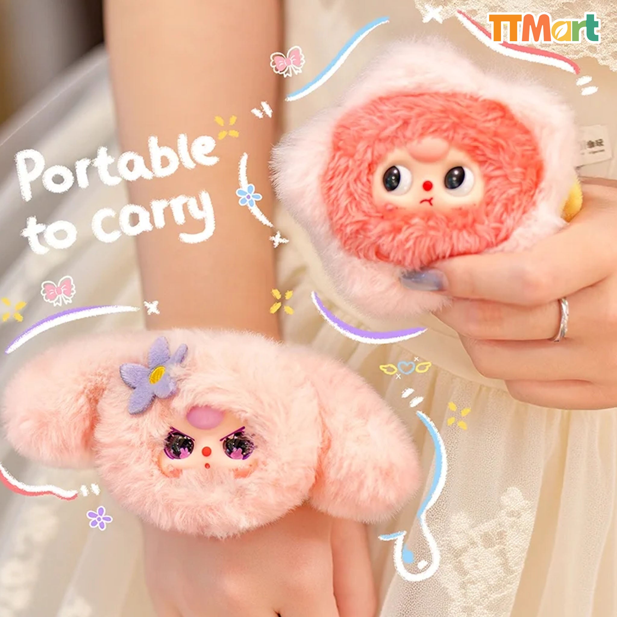 Baby Three Flower Hair Rope Scrunchie Plush Series Blind Box