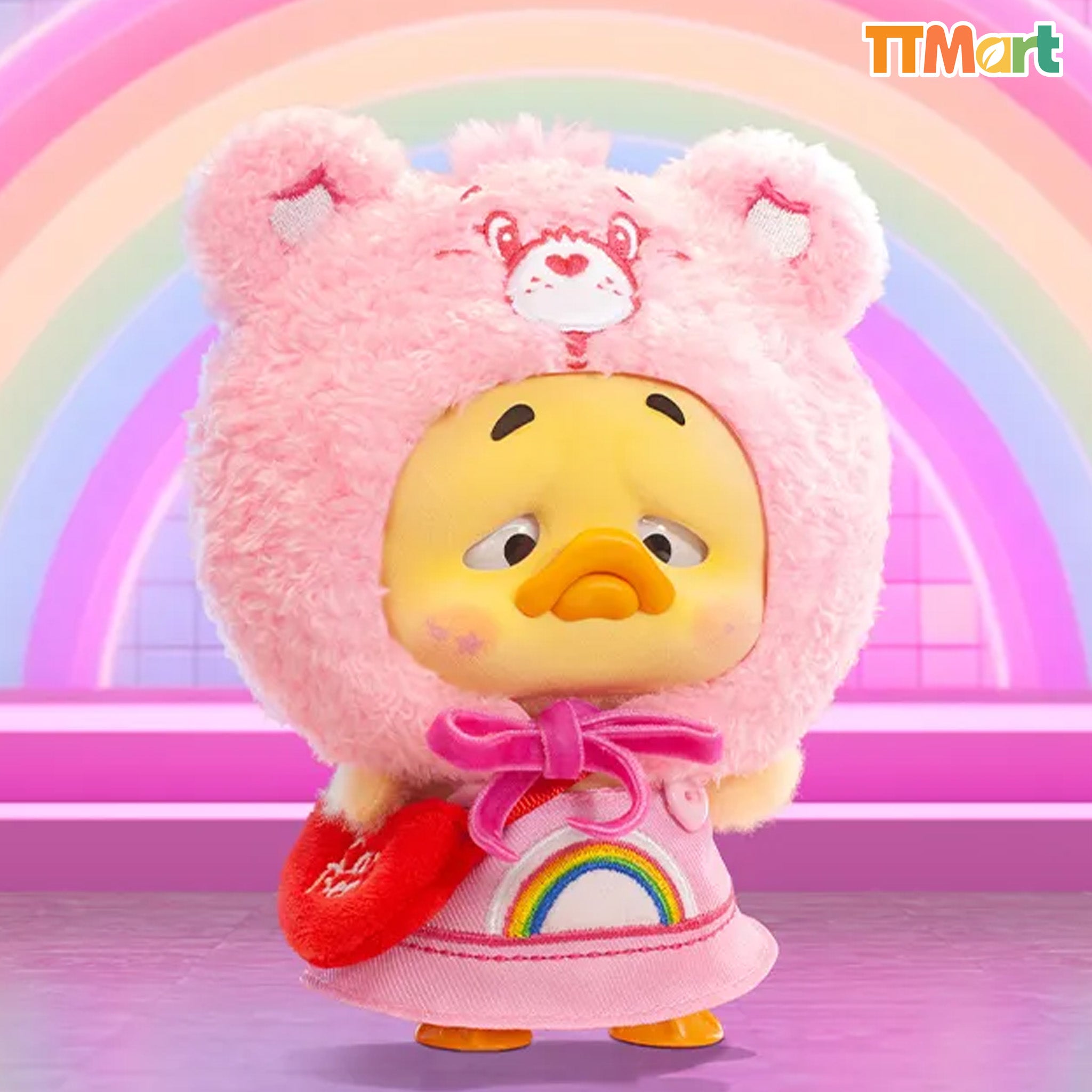 UPSETDUCK X Care Bears Neon Sweetheart Duck Series Plush Blind Box