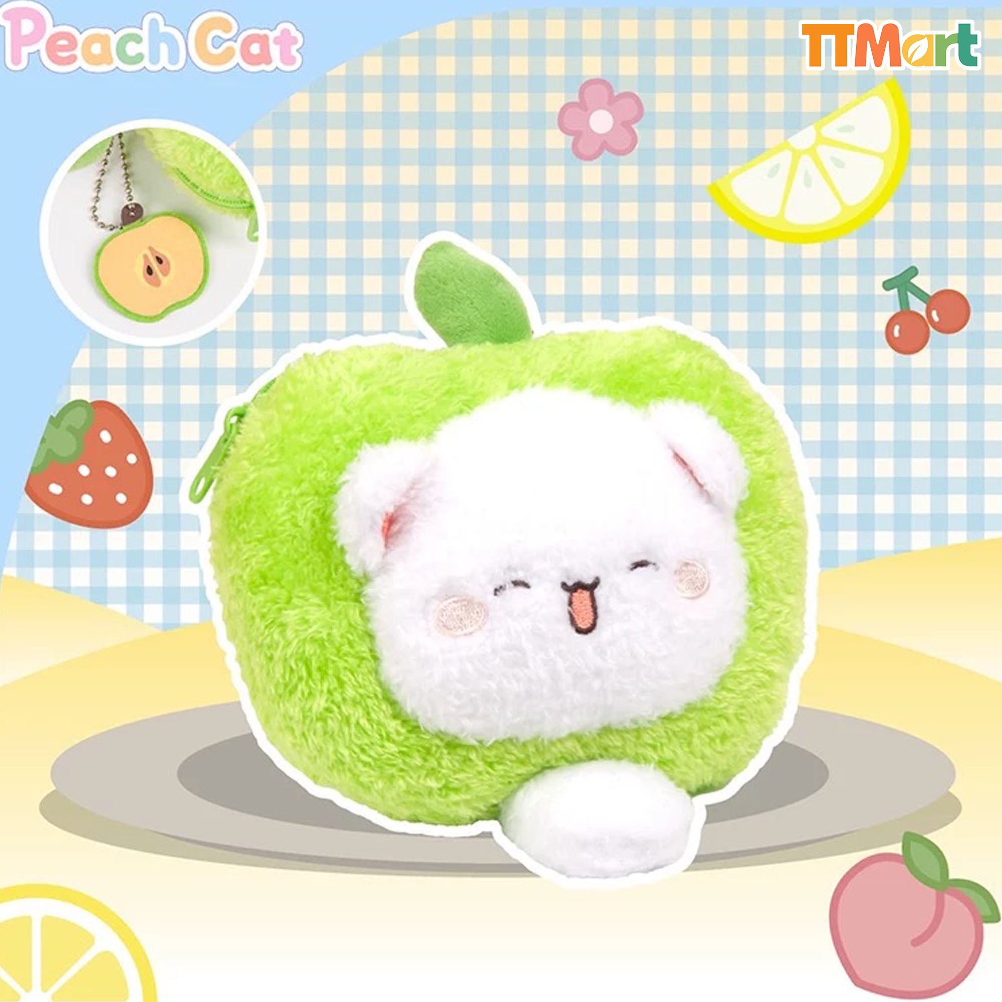 PEACH CAT Fluffball Pouch Plush Series Blind Box