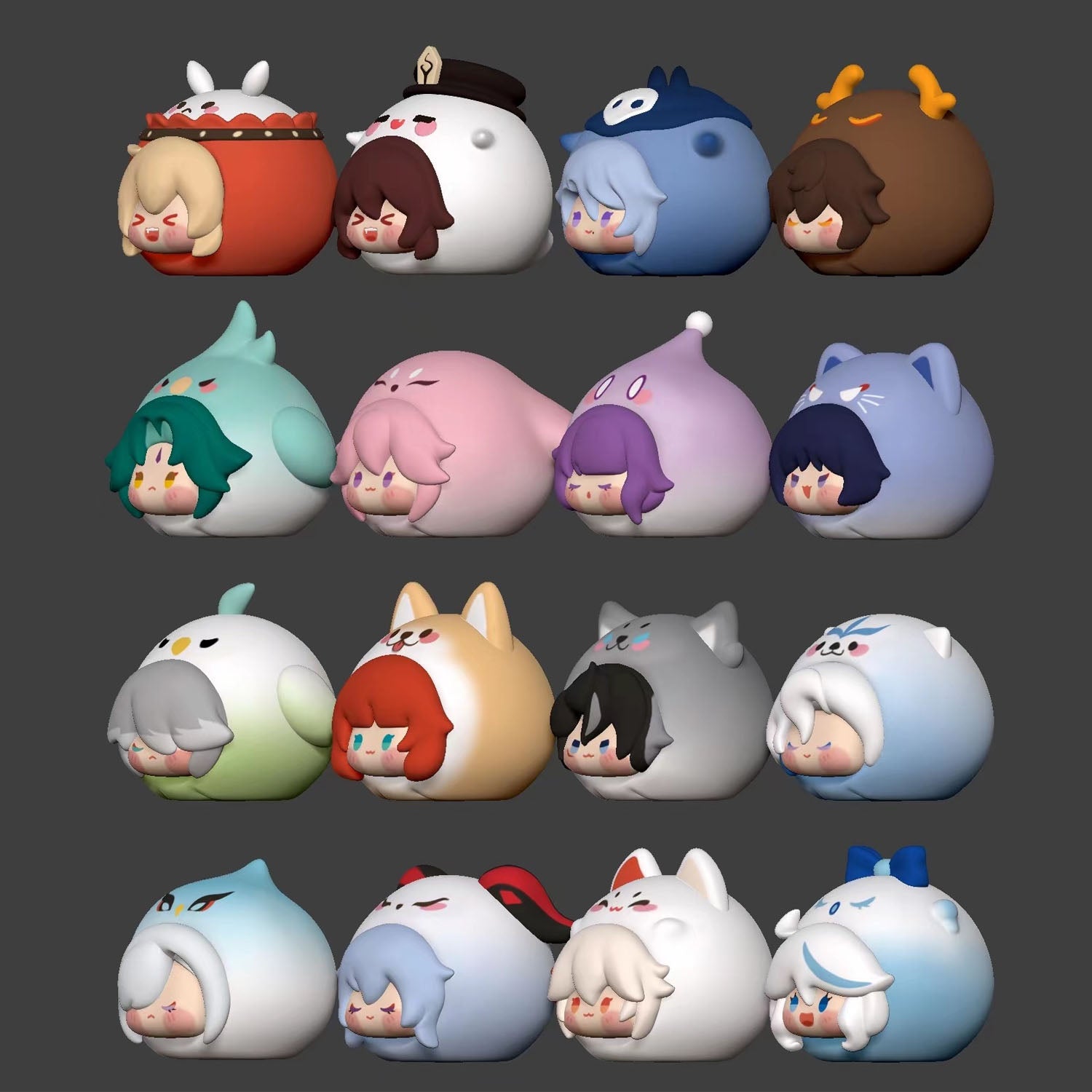 Mini Genshin Impact Cute Bean Series Blind Bag