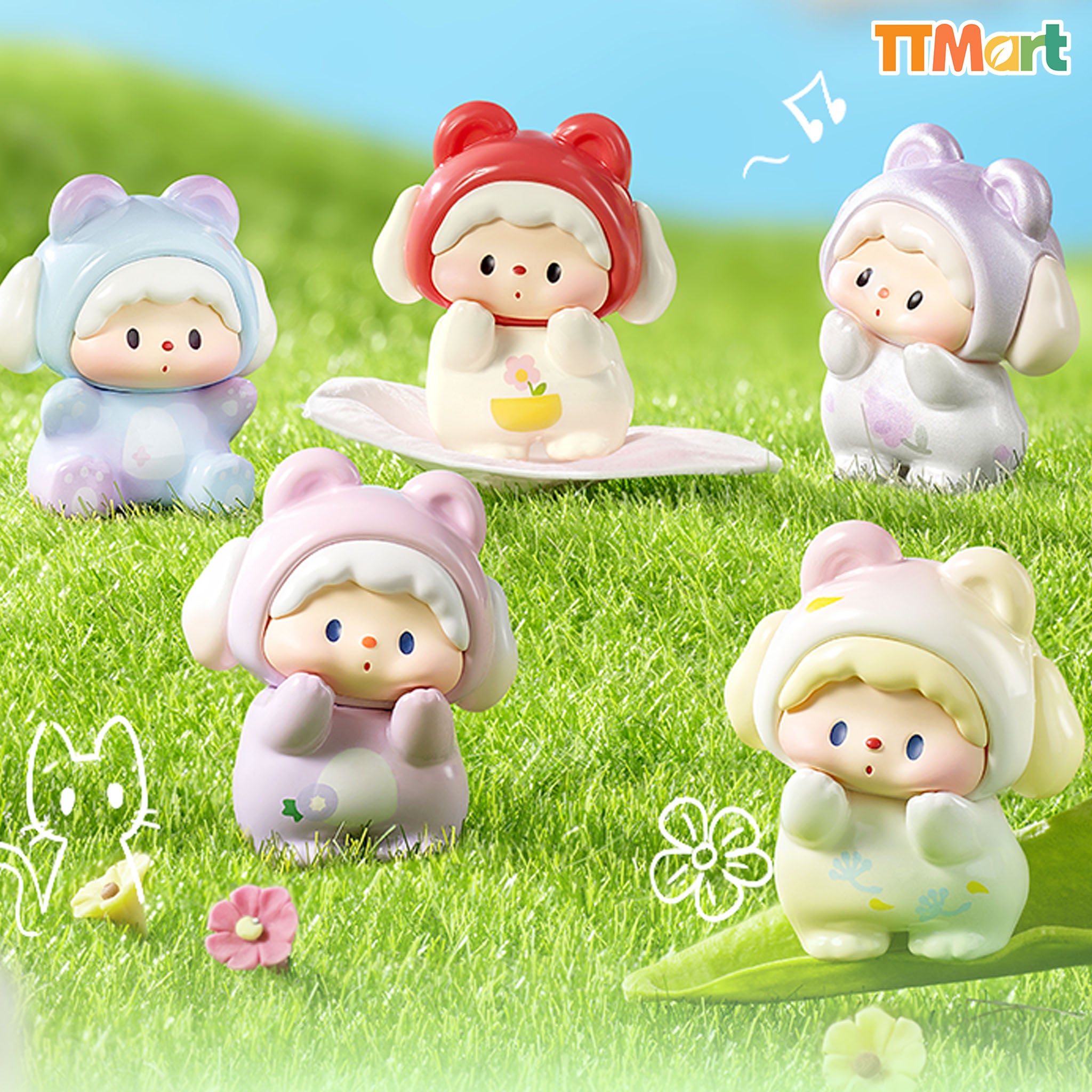 LULUDOG Bear Party V2 A Picnic In Spring Mini Bean Series Blind Bag