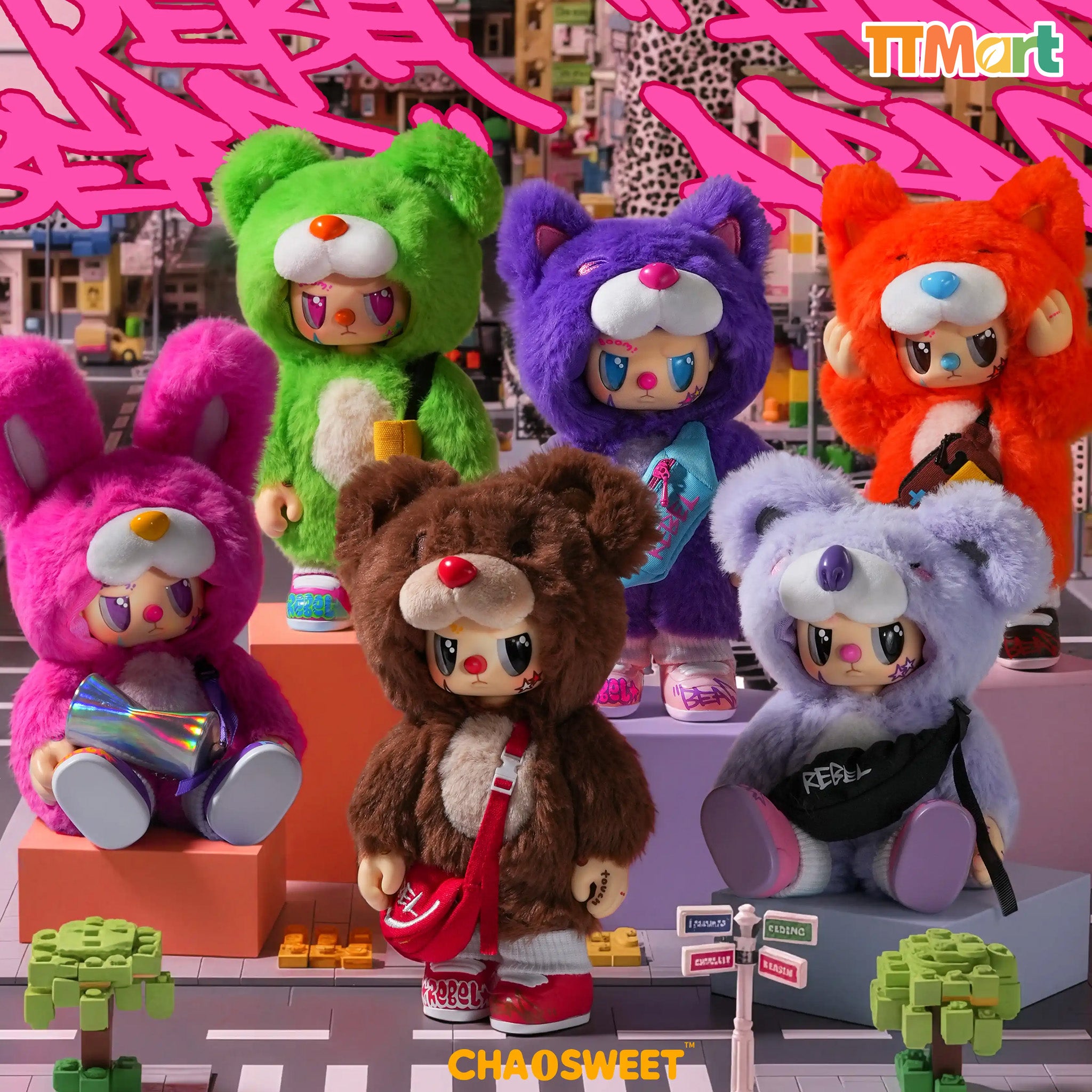 REBEL BEAR Find A Bag Series Vinyl Plush Blind Box