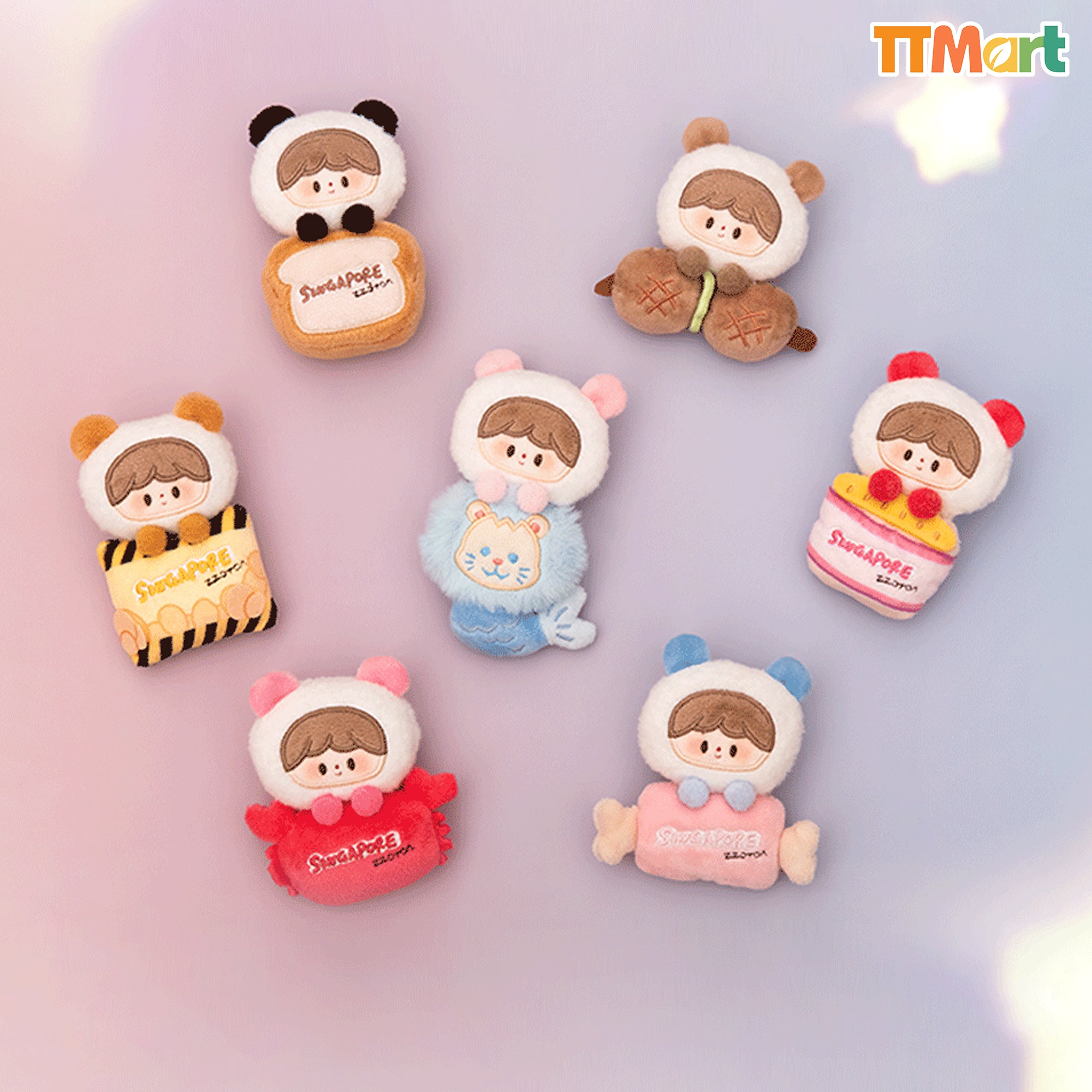 zZoton Panda Treats Series Plush Badge Blind Box