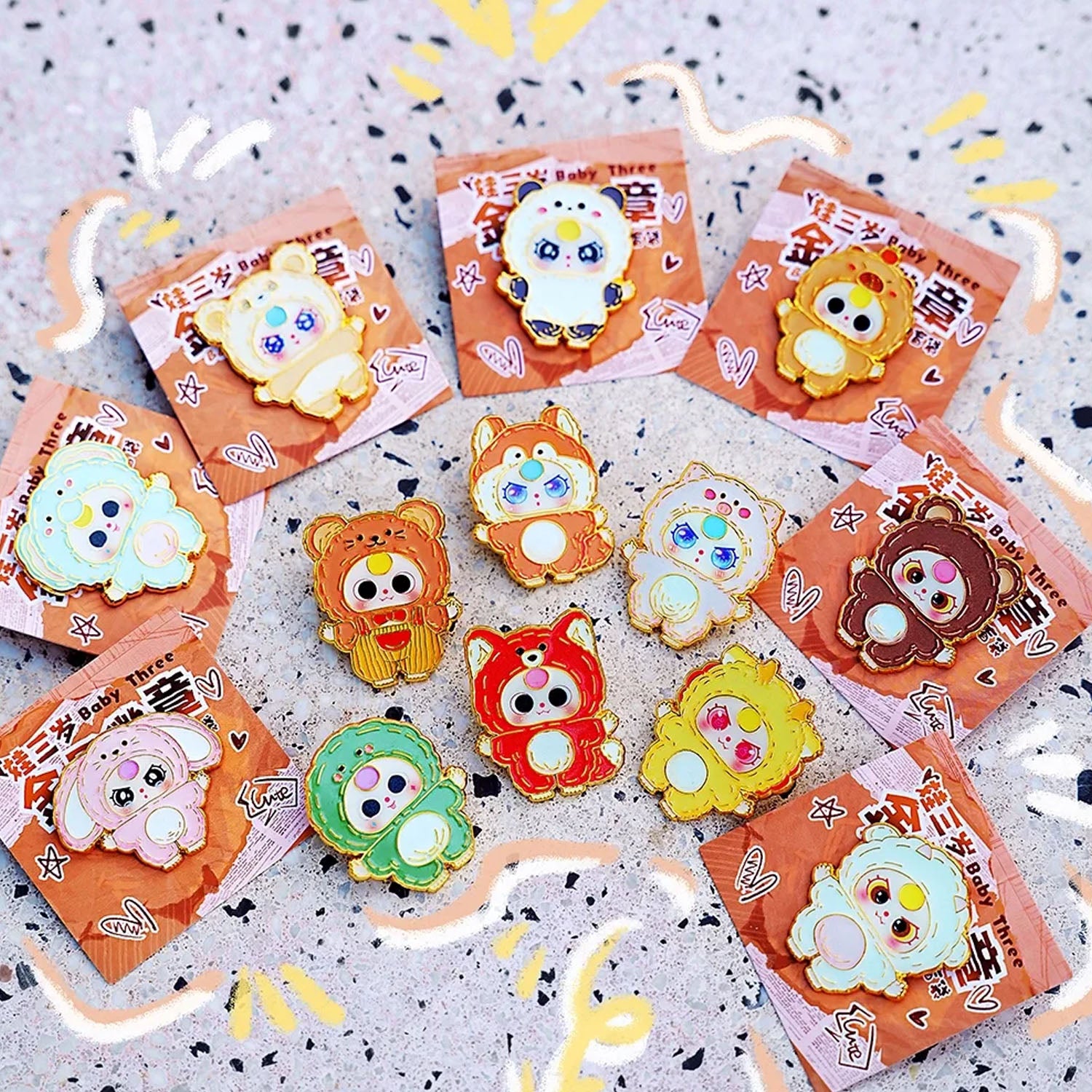 Baby Three Badge Of Metal Series Blind Bag