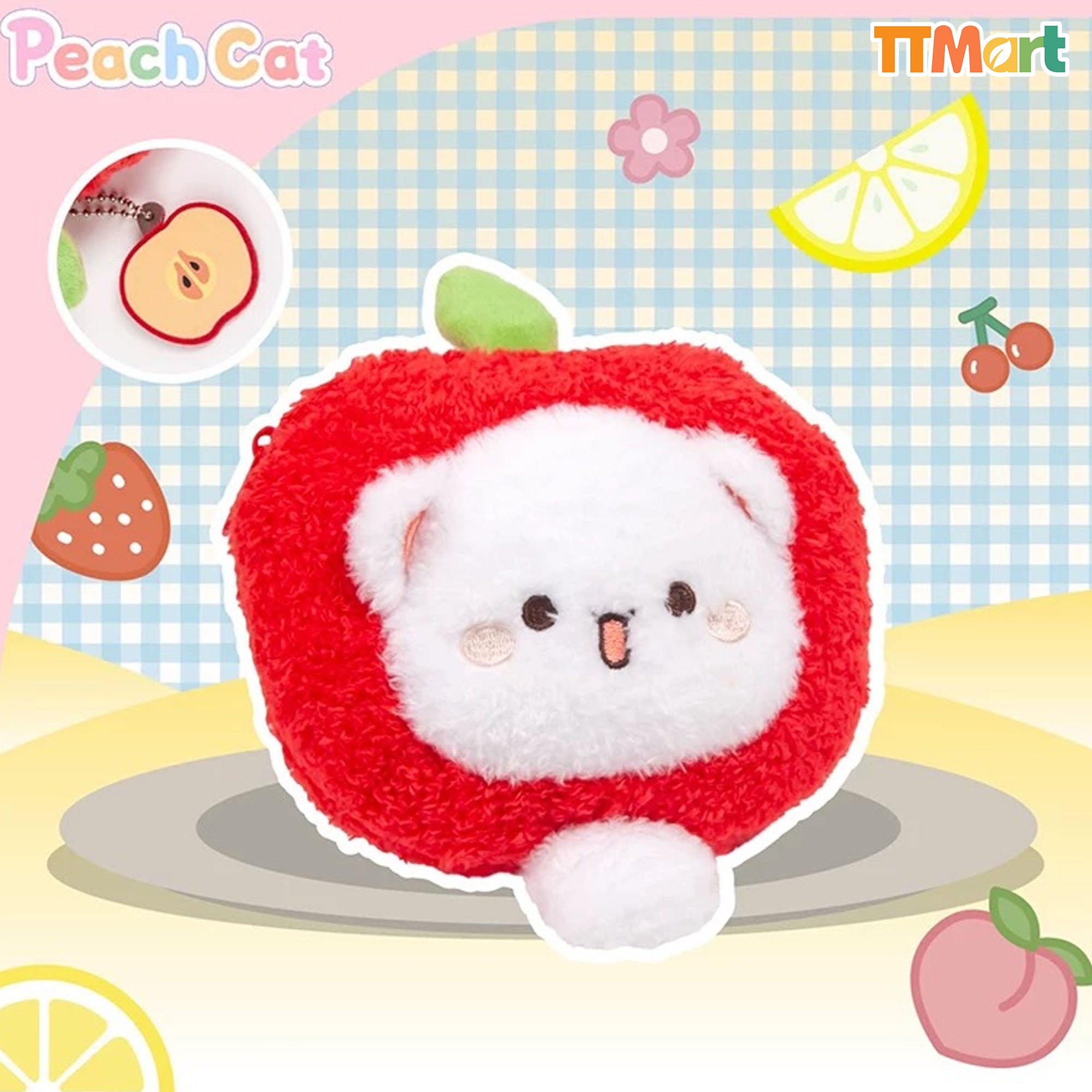 PEACH CAT Fluffball Pouch Plush Series Blind Box
