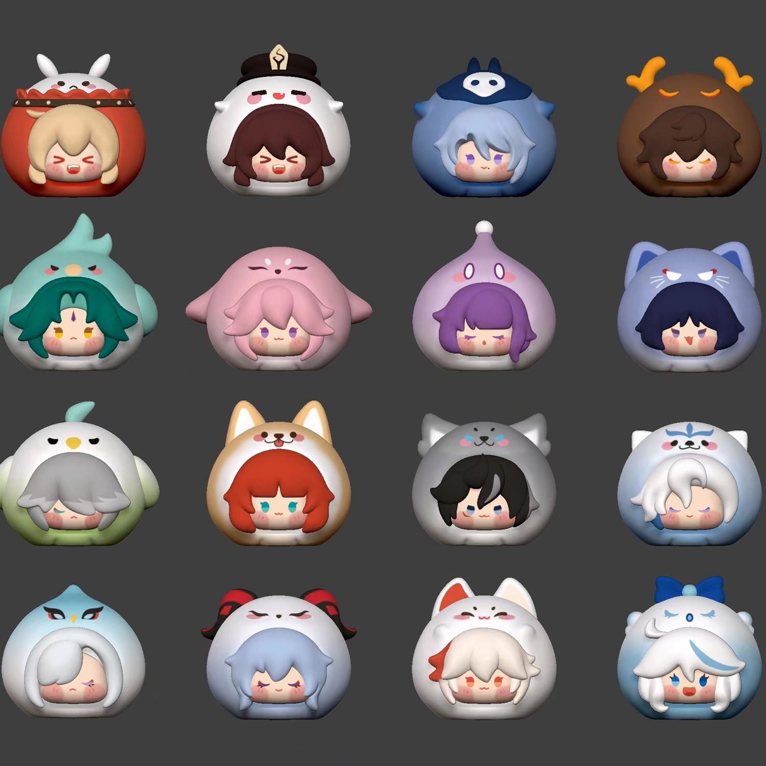 Mini Genshin Impact Cute Bean Series Blind Bag