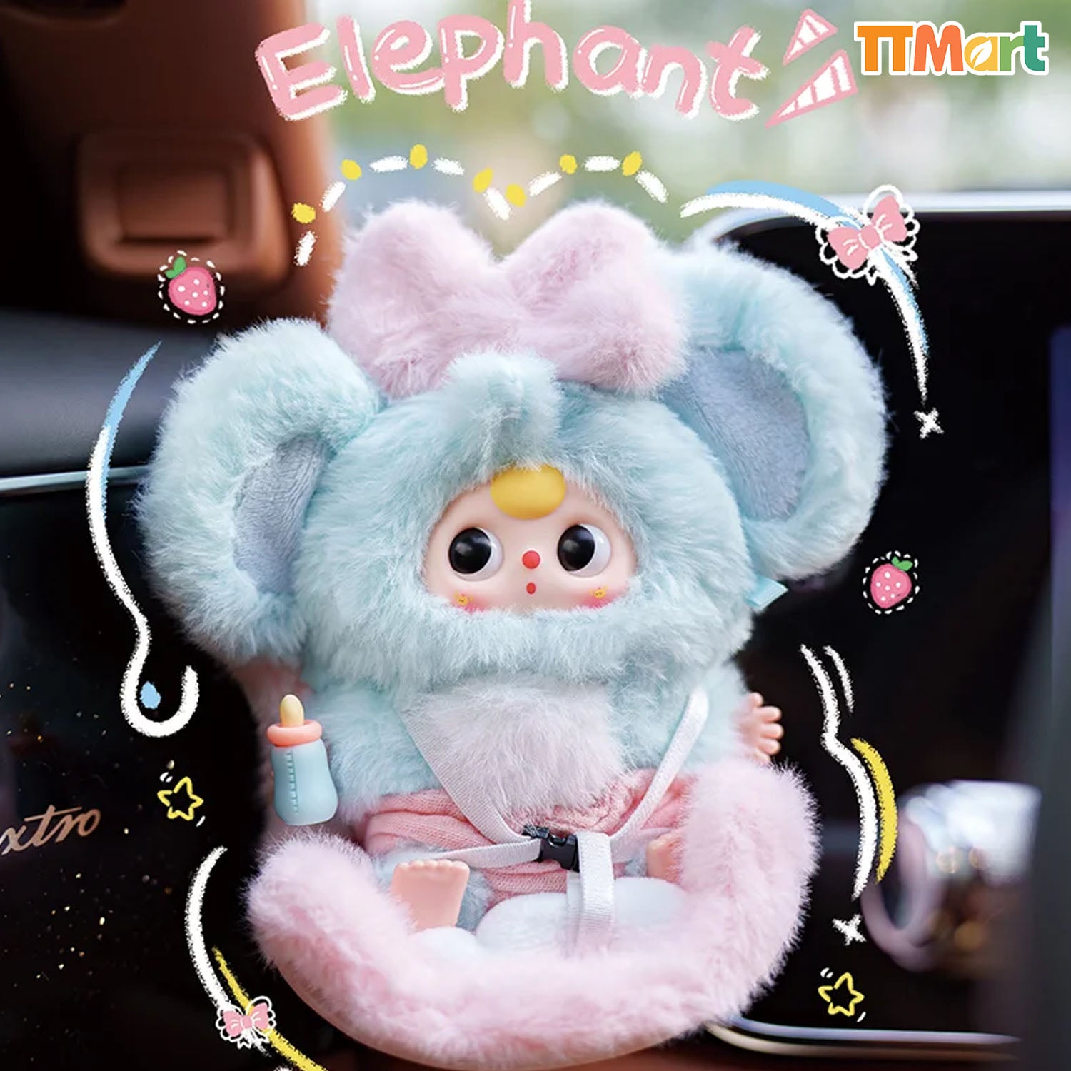 Baby Three Vehicle Mounted Baby Plush Series Blind Box