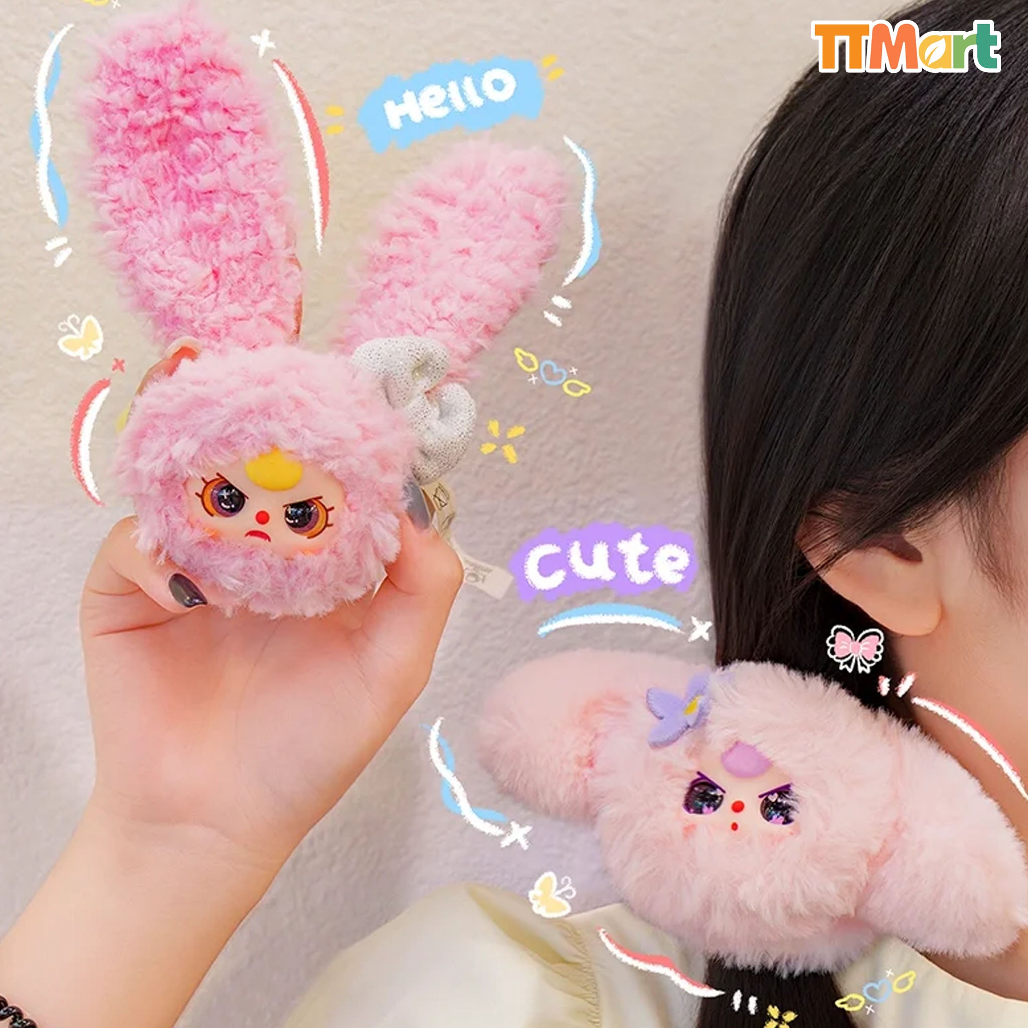Baby Three Flower Hair Rope Scrunchie Plush Series Blind Box
