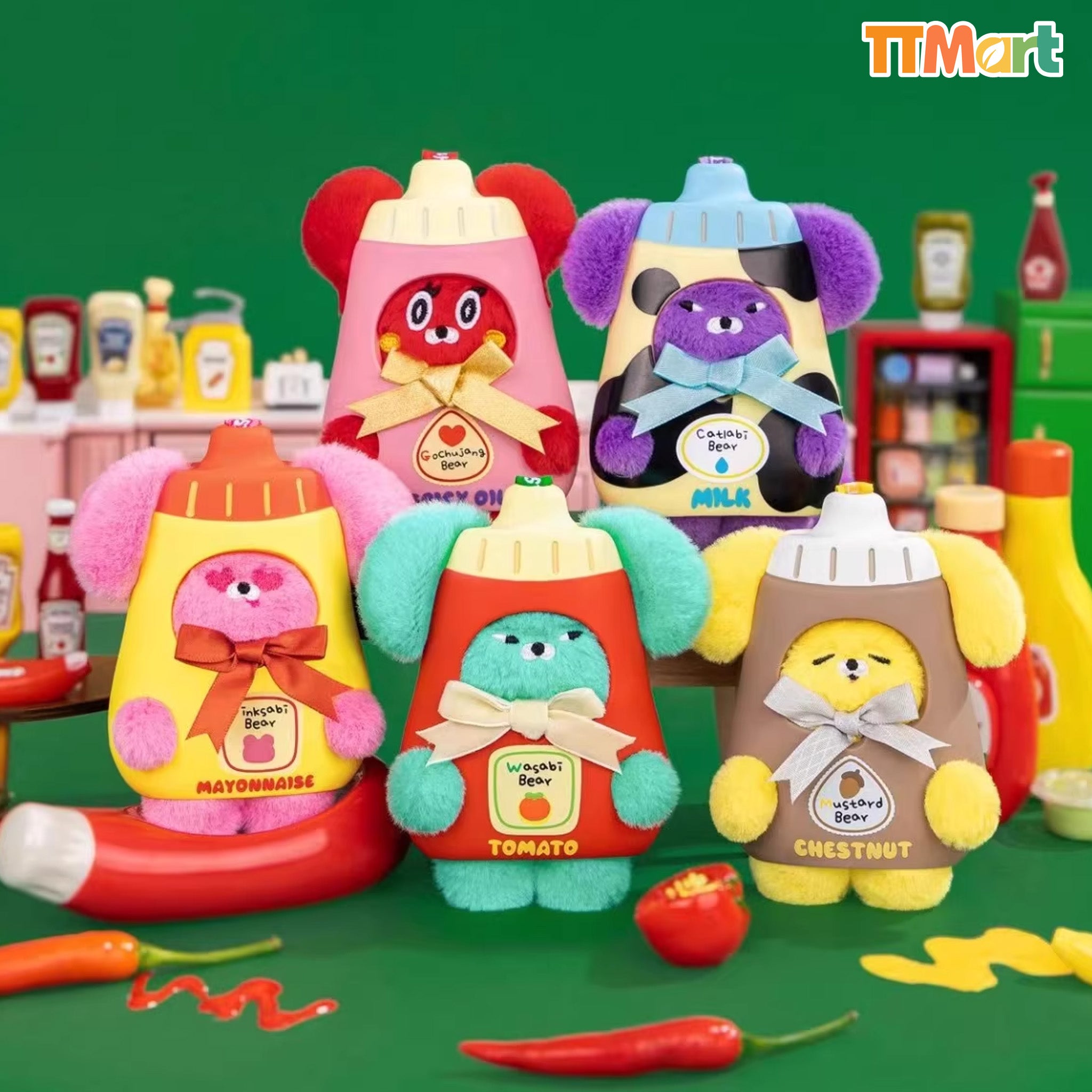 WASABI BEAR V2 Flavor Series Plush Keychain Blind Box