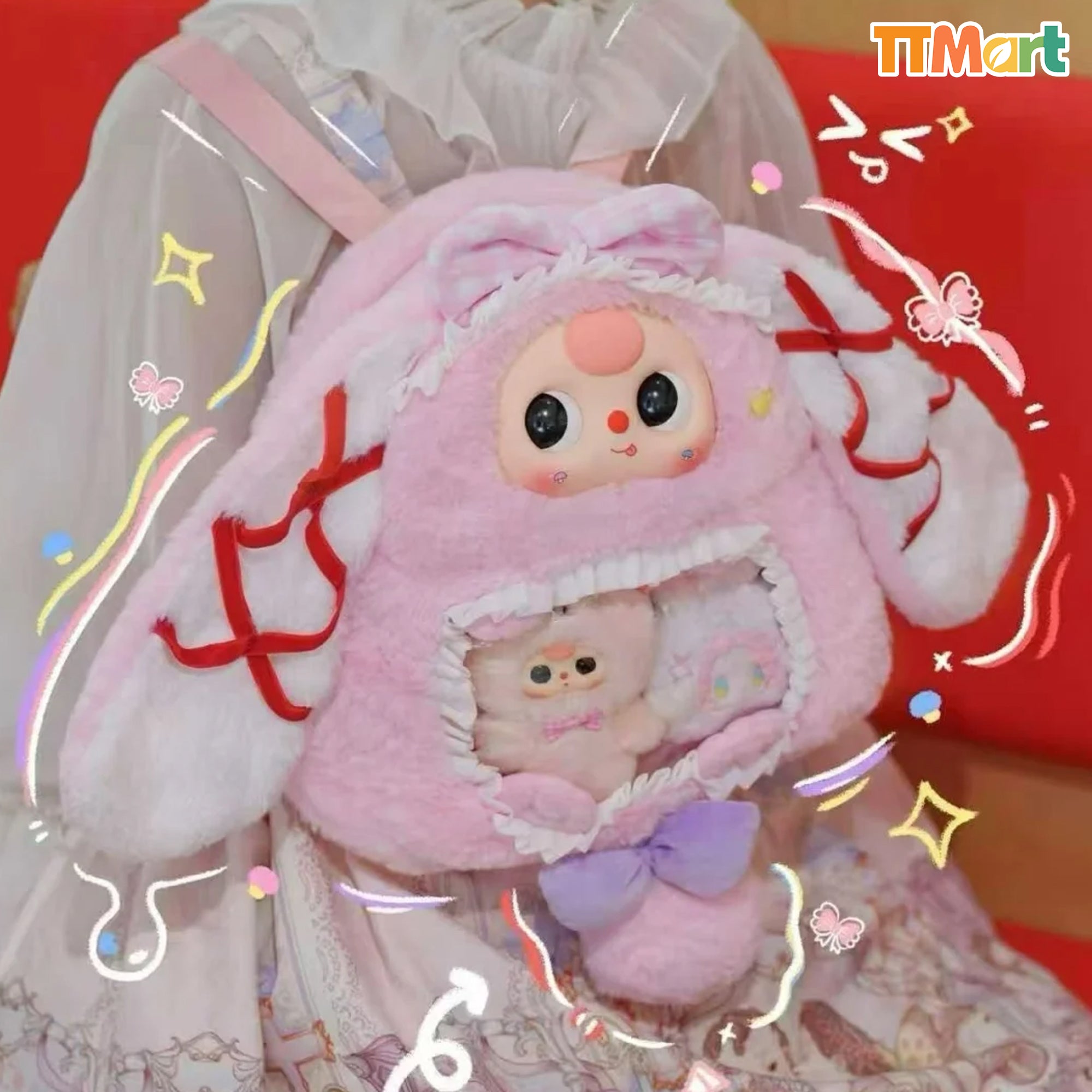 Baby Three 400% Itabag Backpack Plush Series Blind Box