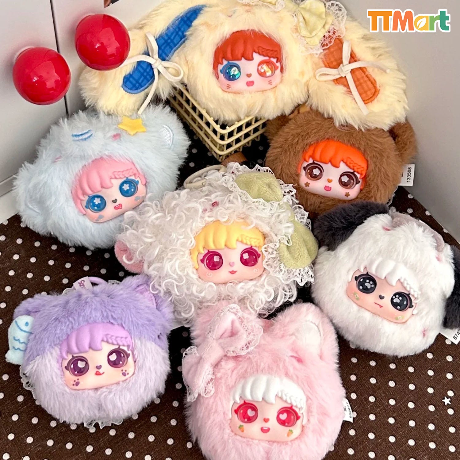 SANMI RABBIT Animal Cosmetic Mirror Plush Series Blind Box