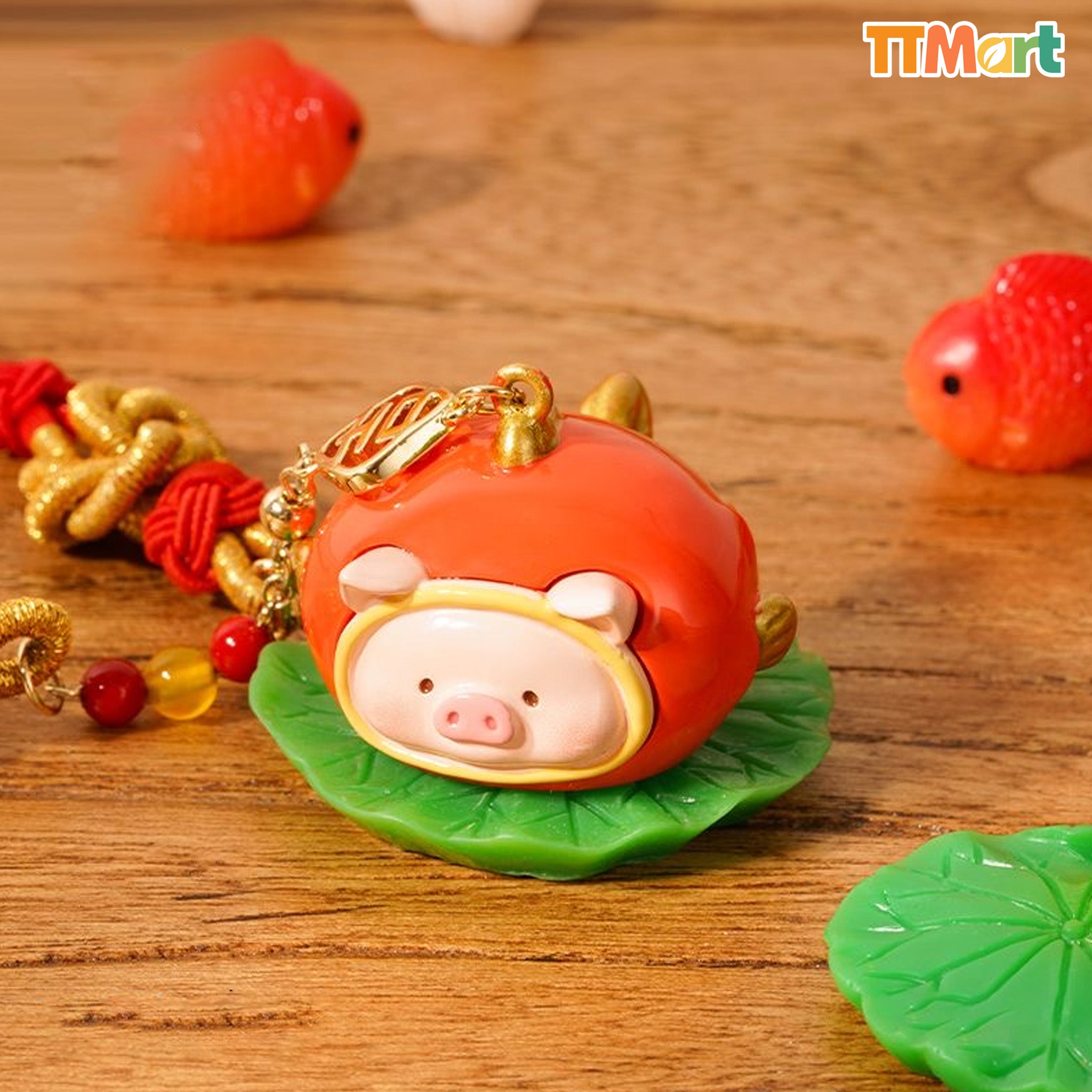 LULU THE PIGGY Good Luck Bell Pendant