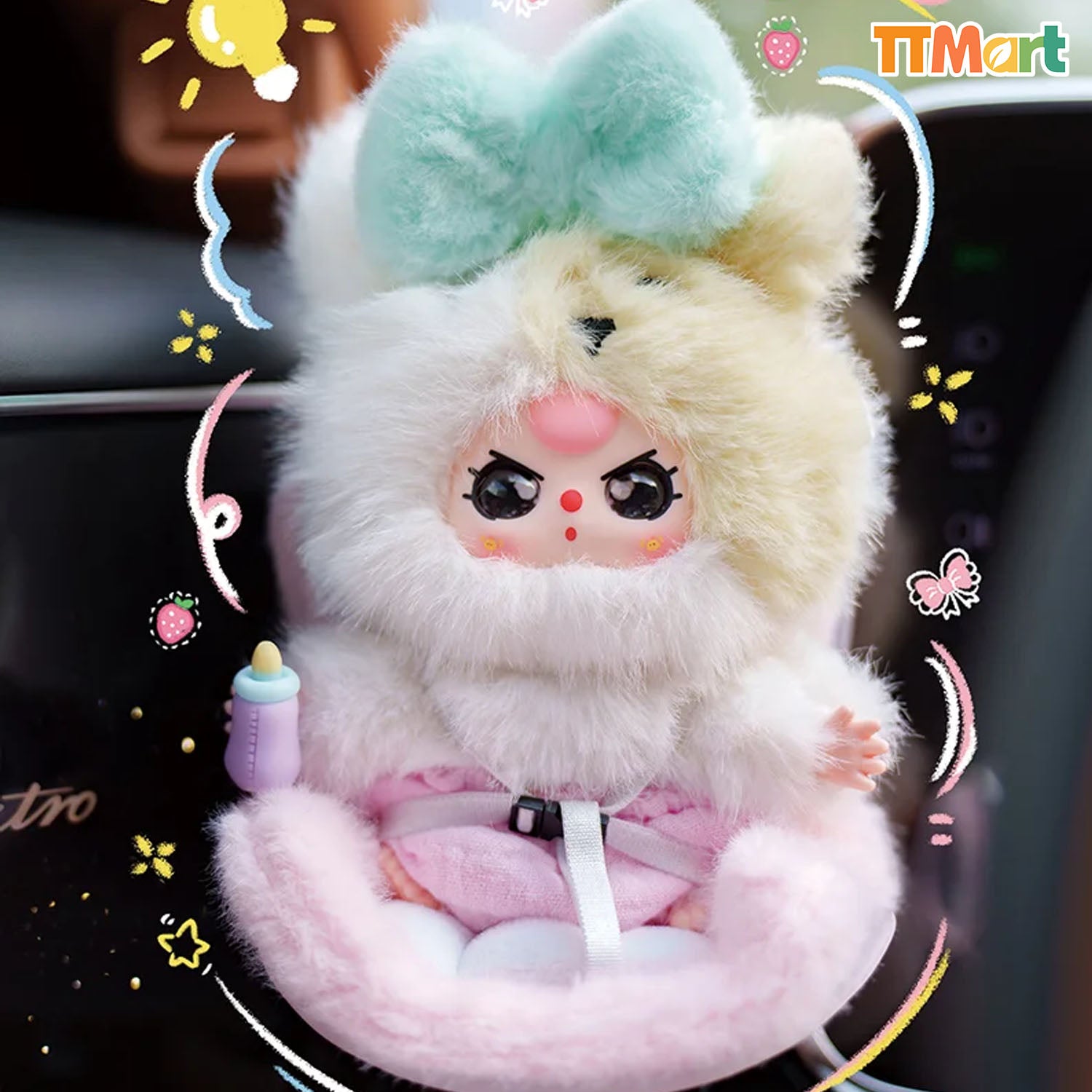 Baby Three Vehicle Mounted Baby Plush Series Blind Box