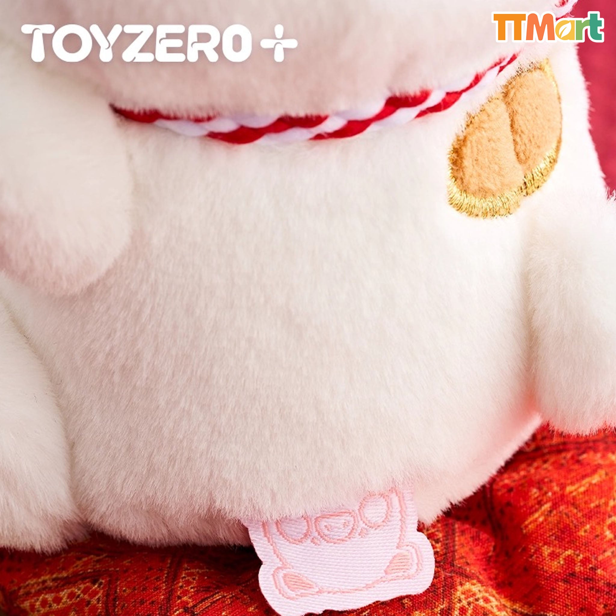 LULU THE PIGGY Lucky Meow On My Hand Plush Hanging Card