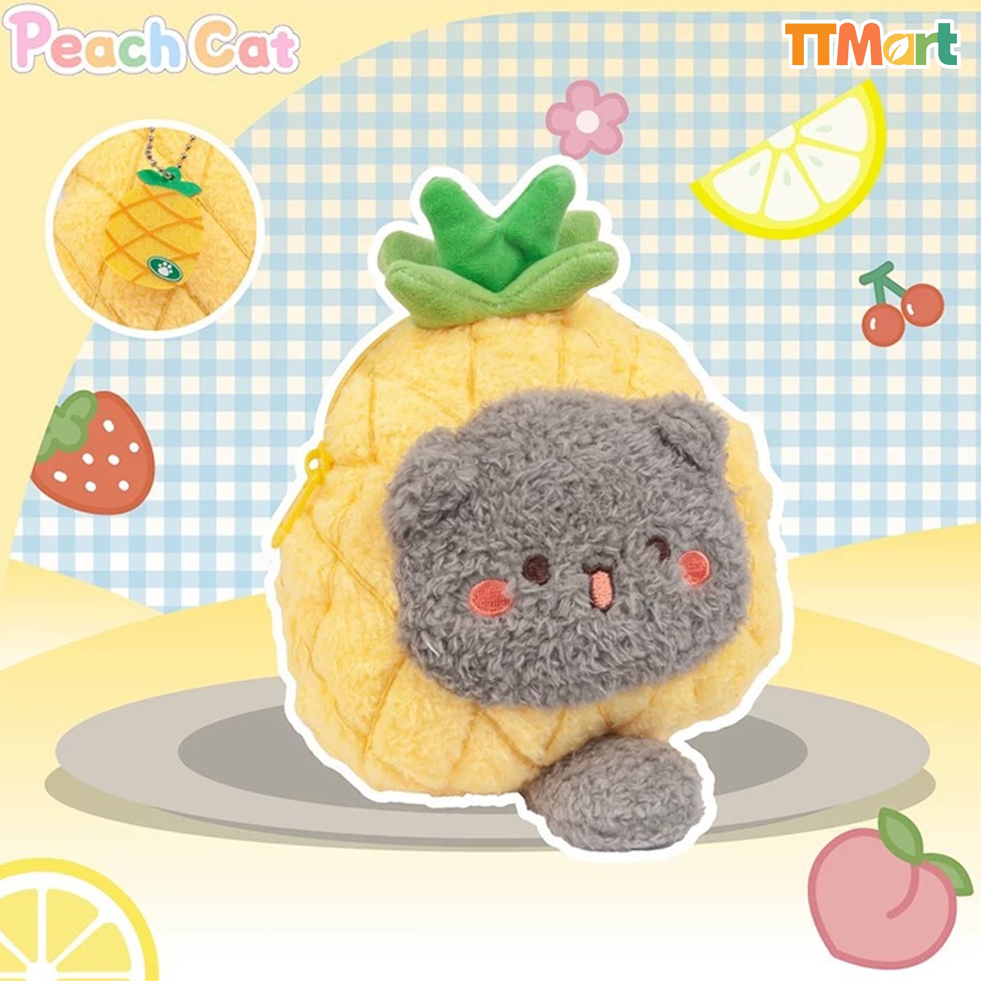 PEACH CAT Fluffball Pouch Plush Series Blind Box