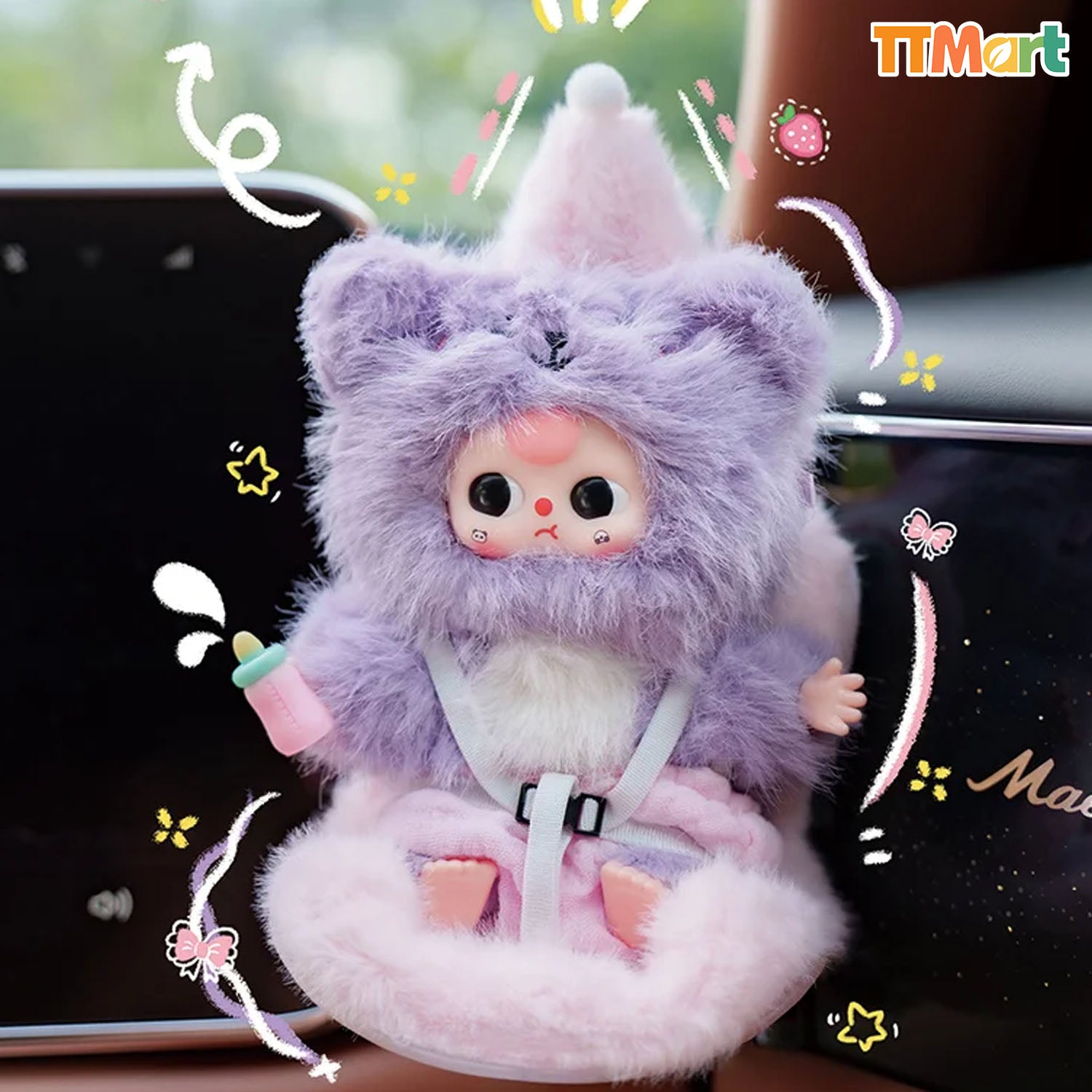 Baby Three Vehicle Mounted Baby Plush Series Blind Box
