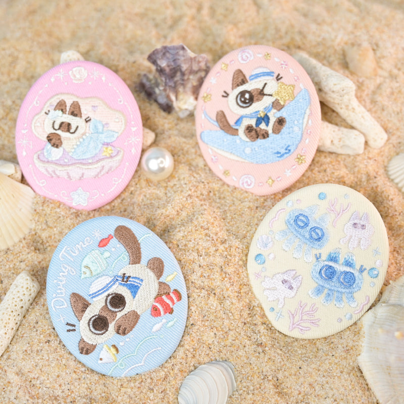 AZUKISAN Oceanic Series Embroidered Badge Blind Bag