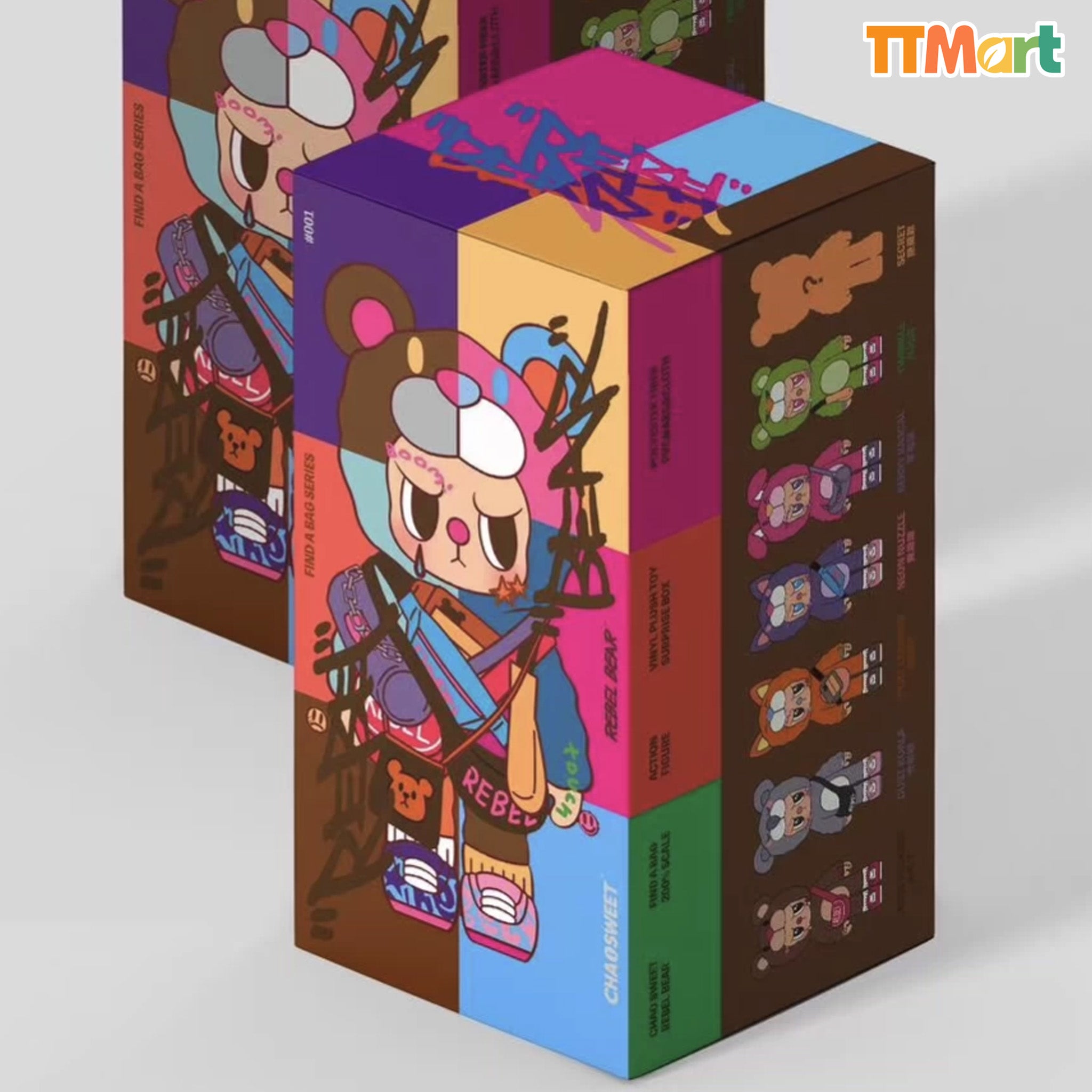 REBEL BEAR Find A Bag Series Vinyl Plush Blind Box