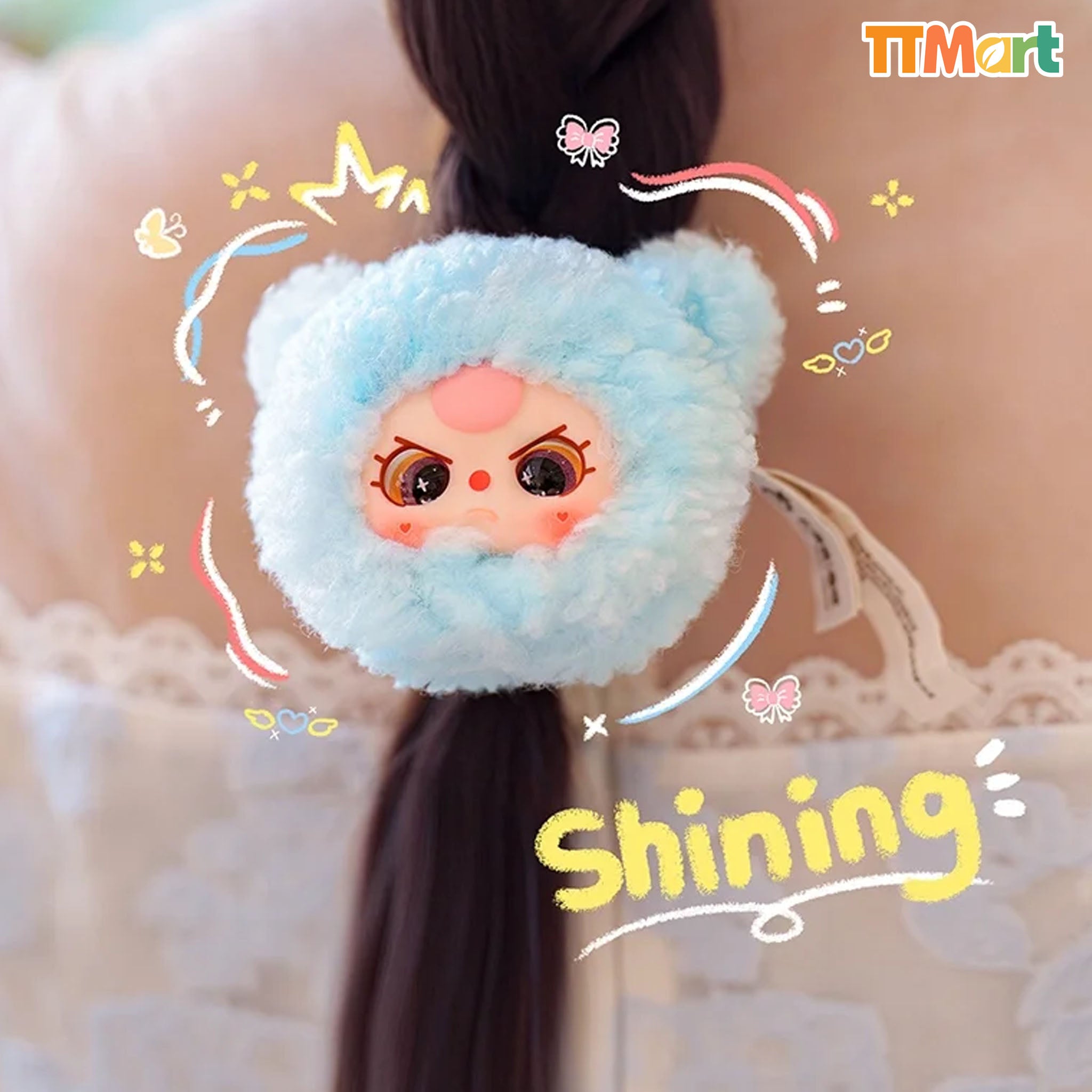 Baby Three Flower Hair Rope Scrunchie Plush Series Blind Box