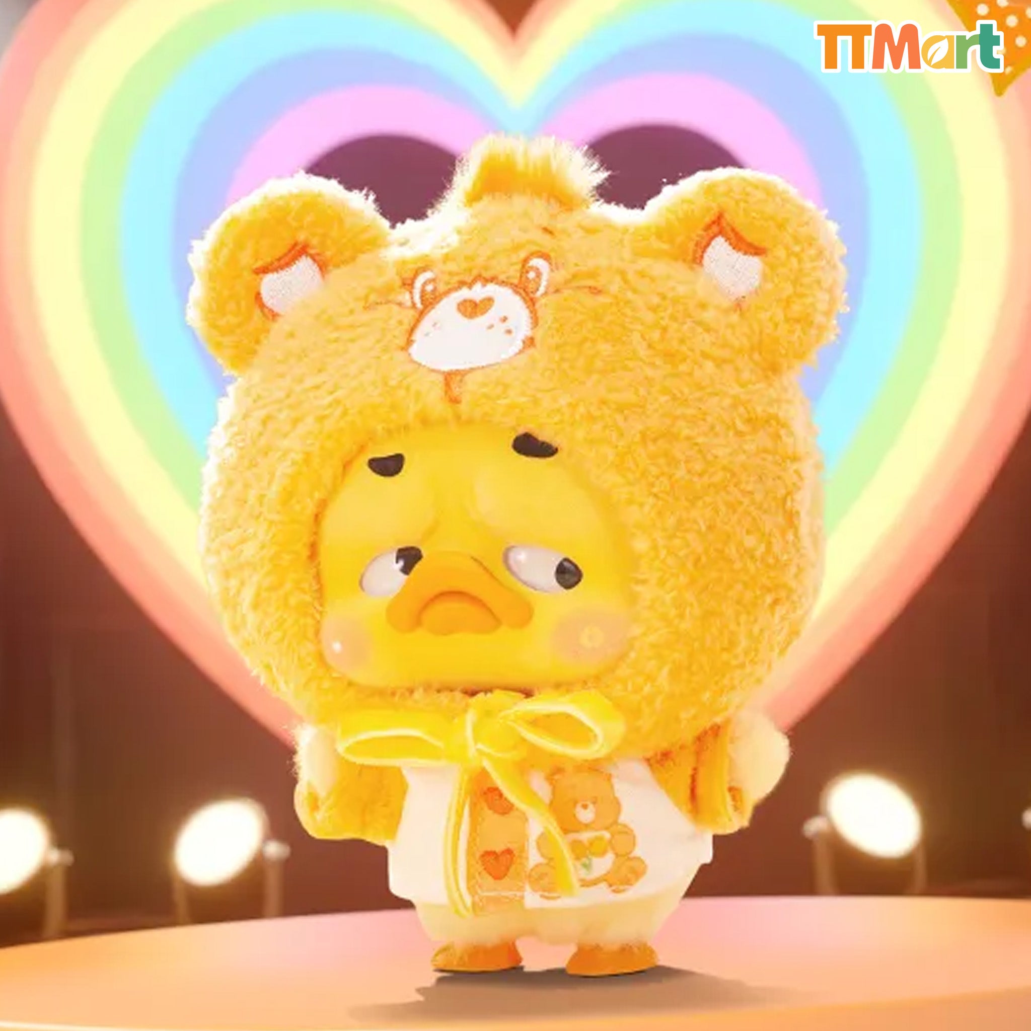 UPSETDUCK X Care Bears Neon Sweetheart Duck Series Plush Blind Box