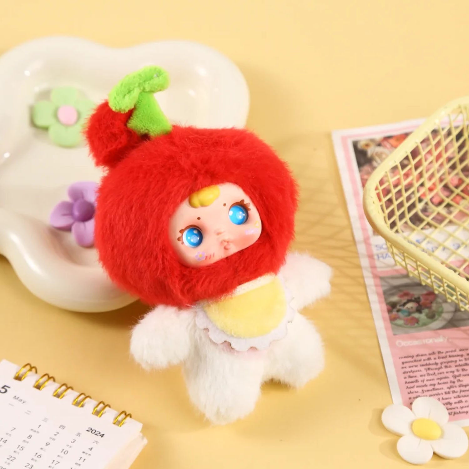 MM Milk Candy Cololful Fruit Plush Pendant Keychain Series Blind Box