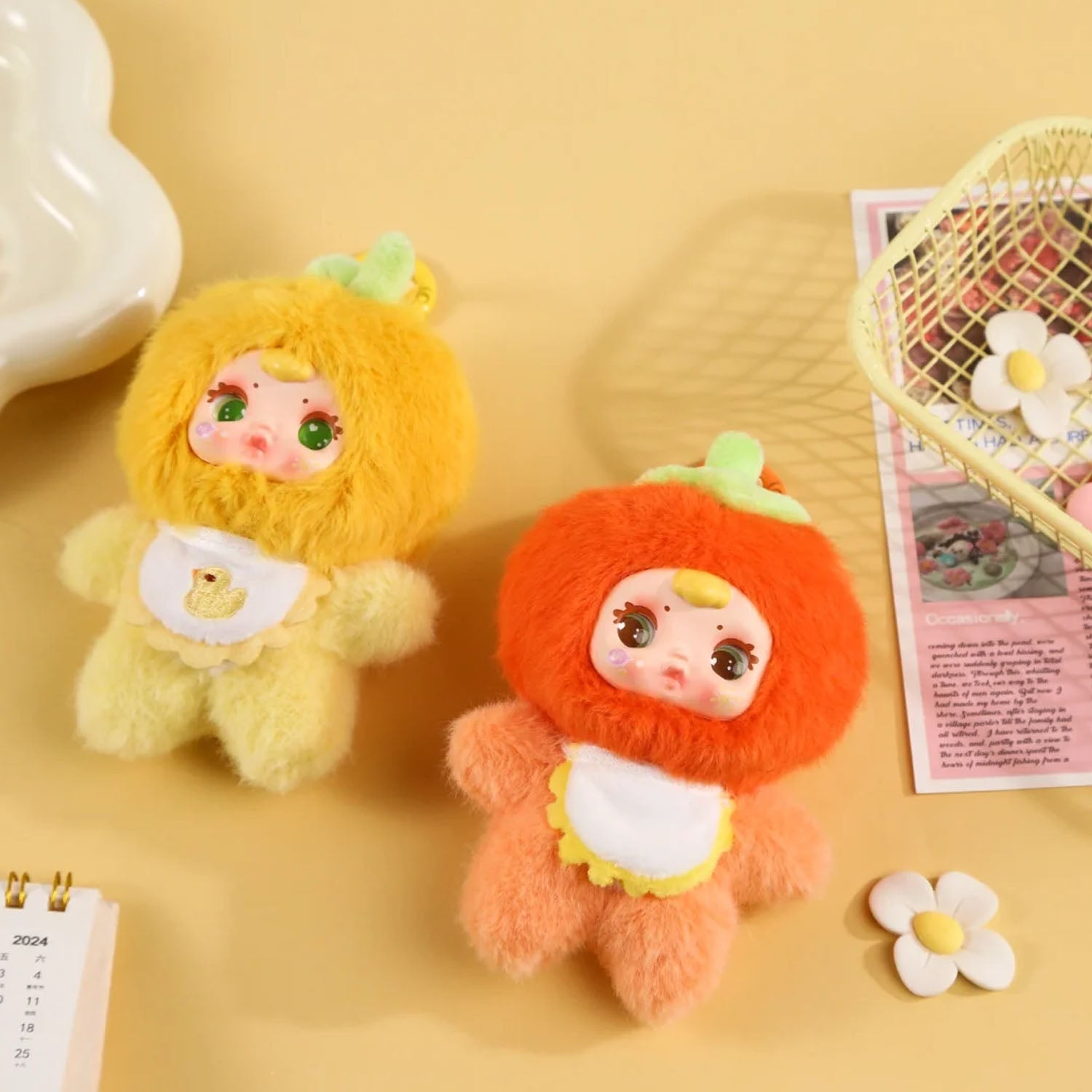 MM Milk Candy Cololful Fruit Plush Pendant Keychain Series Blind Box