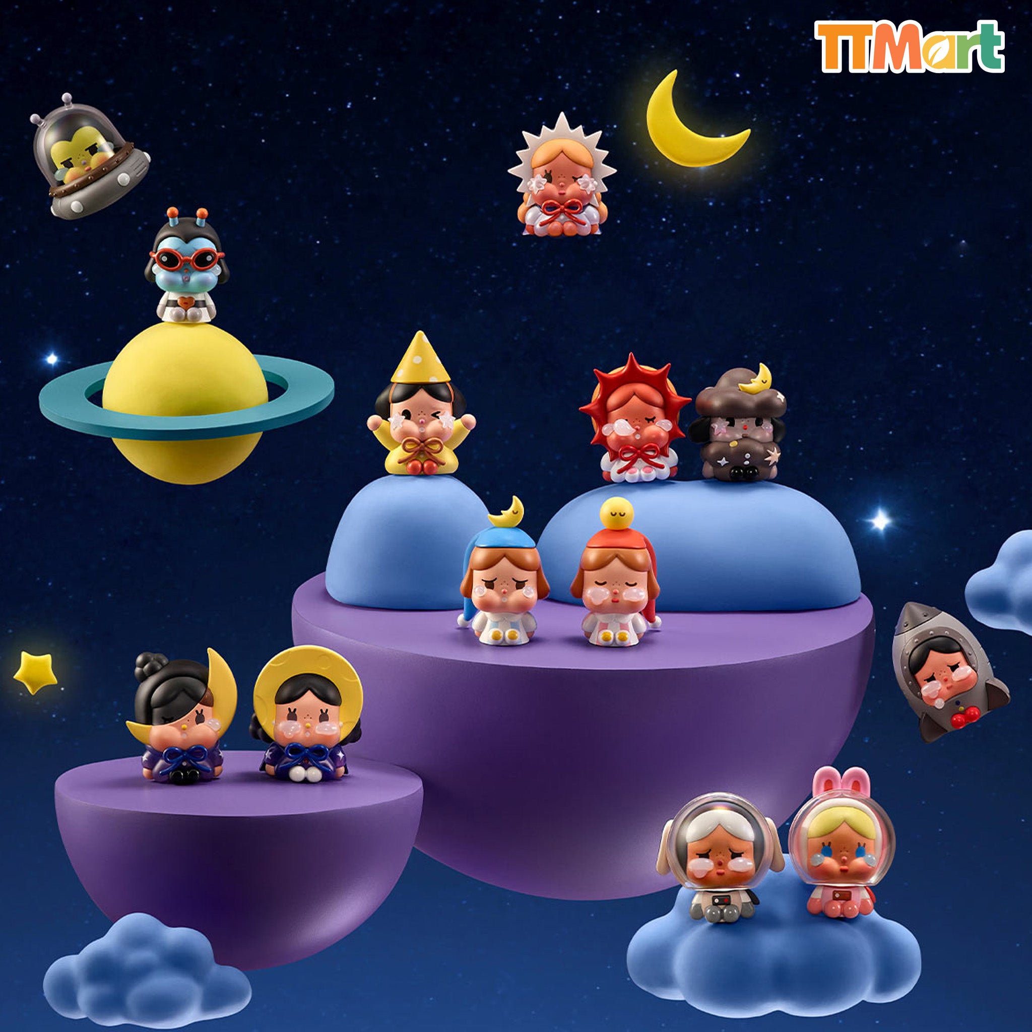 CRYBABY Crying To The Moon-Sitting Series Figures Blind Box