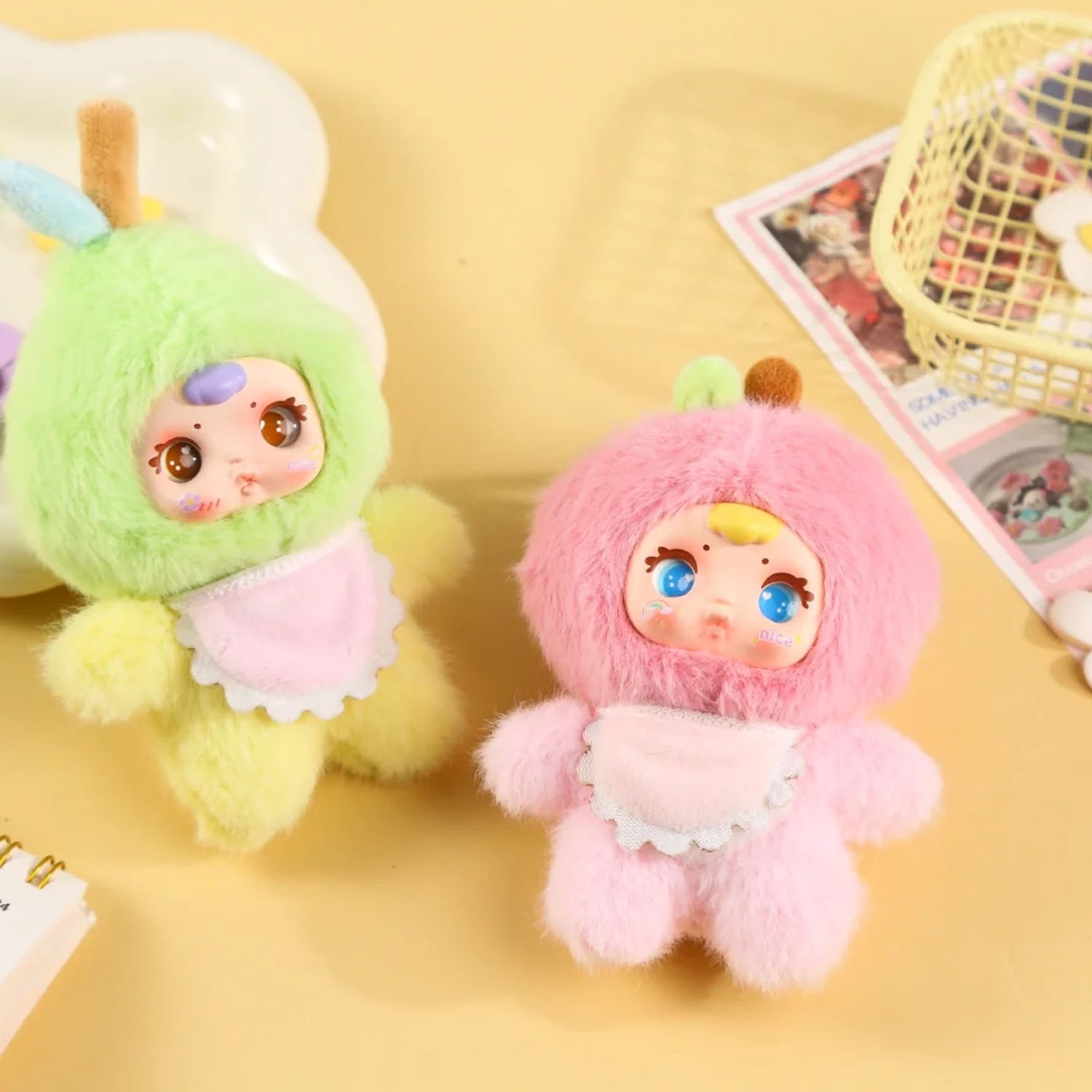 MM Milk Candy Cololful Fruit Plush Pendant Keychain Series Blind Box