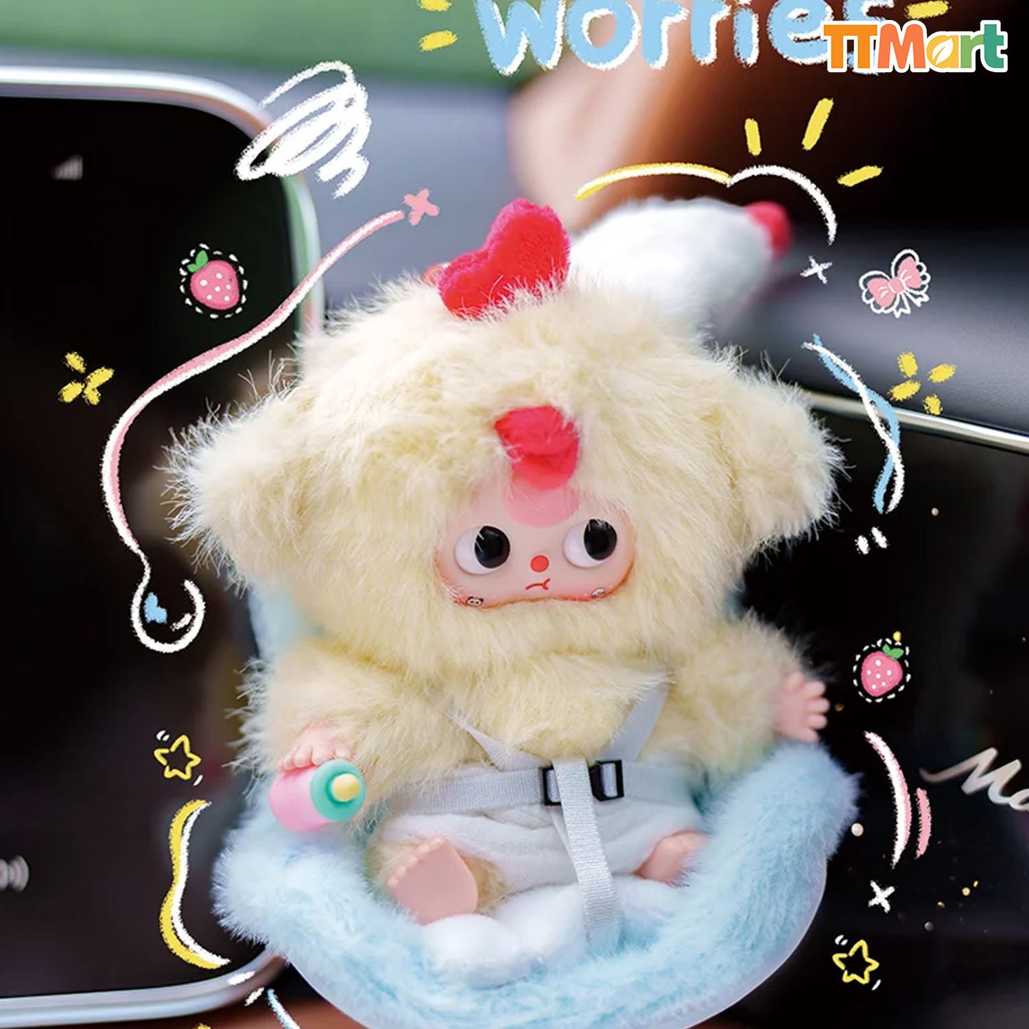Baby Three Vehicle Mounted Baby Plush Series Blind Box