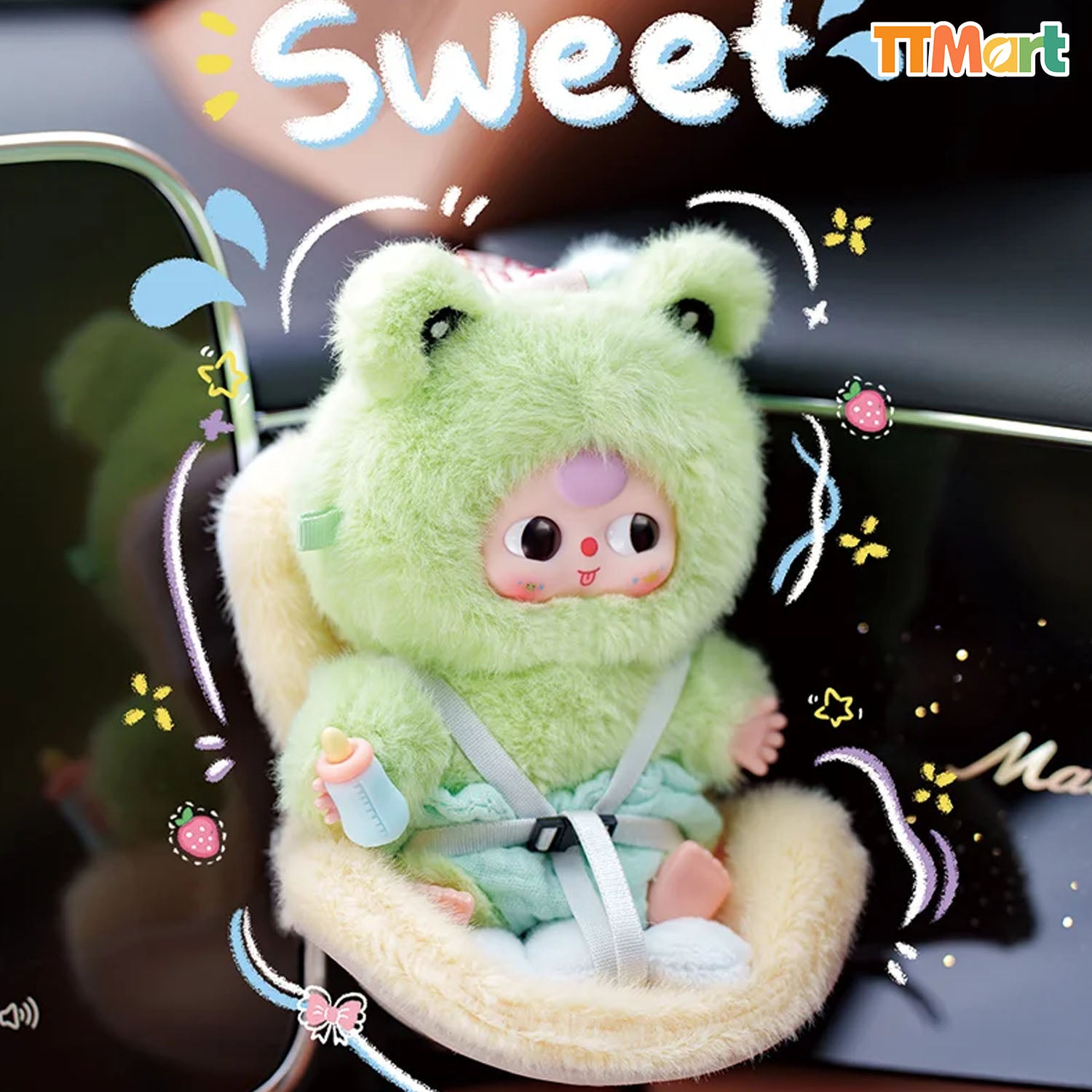 Baby Three Vehicle Mounted Baby Plush Series Blind Box