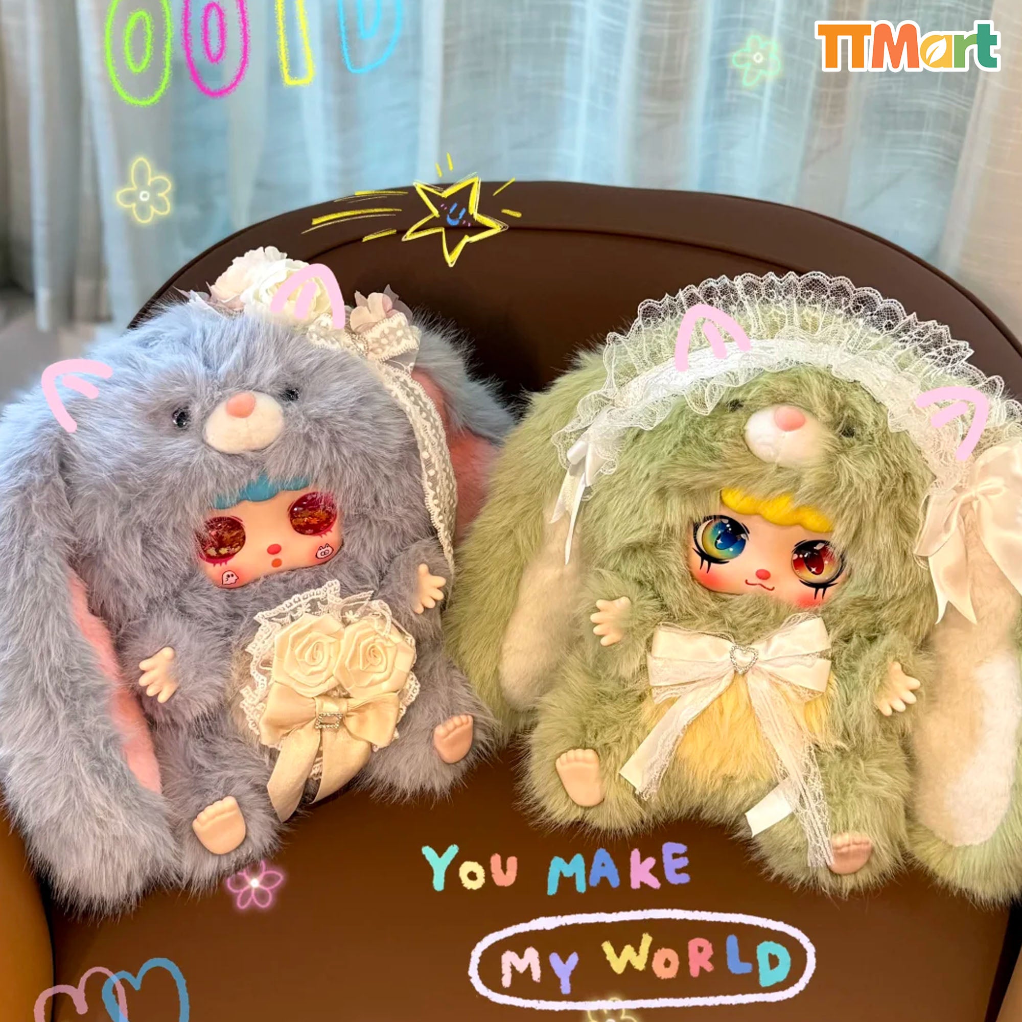 Nai Fu Bunny 600% V1 Plush Series Blind Box