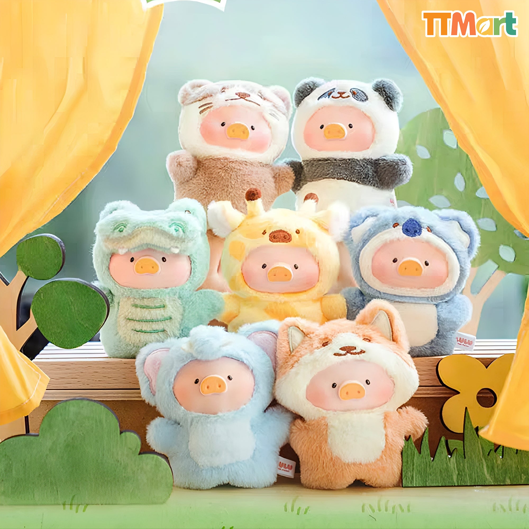 LULU THE PIGGY Animal Party Puppet Show Plush Series Blind Box