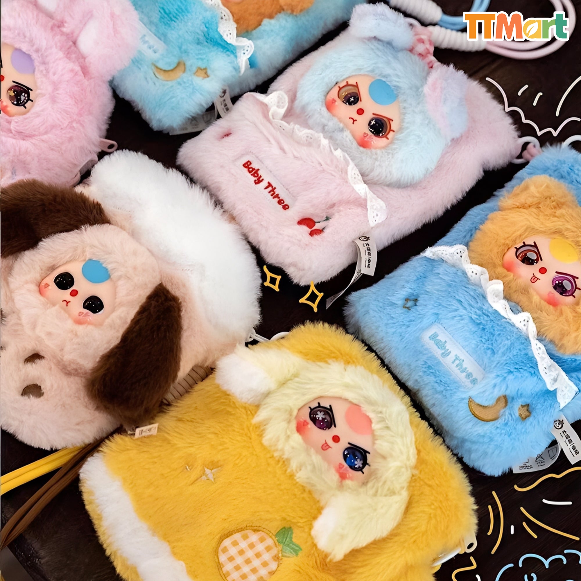 Baby Three Phone Bag Plush Series Blind Box