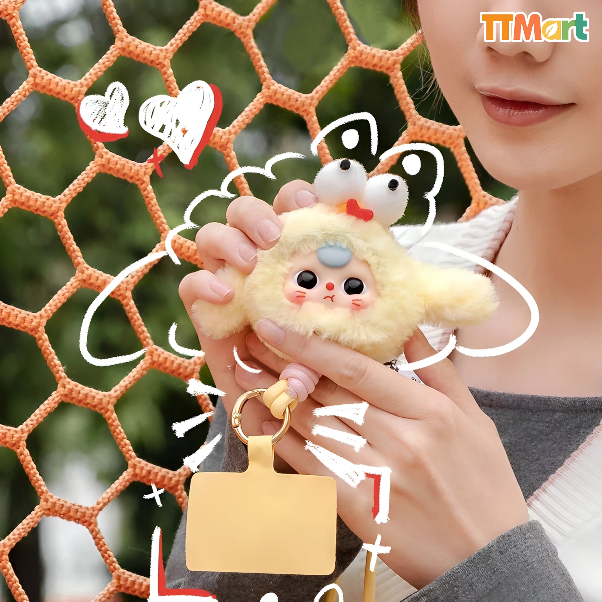 Baby Three Animal Plush Lanyard Series Blind Box