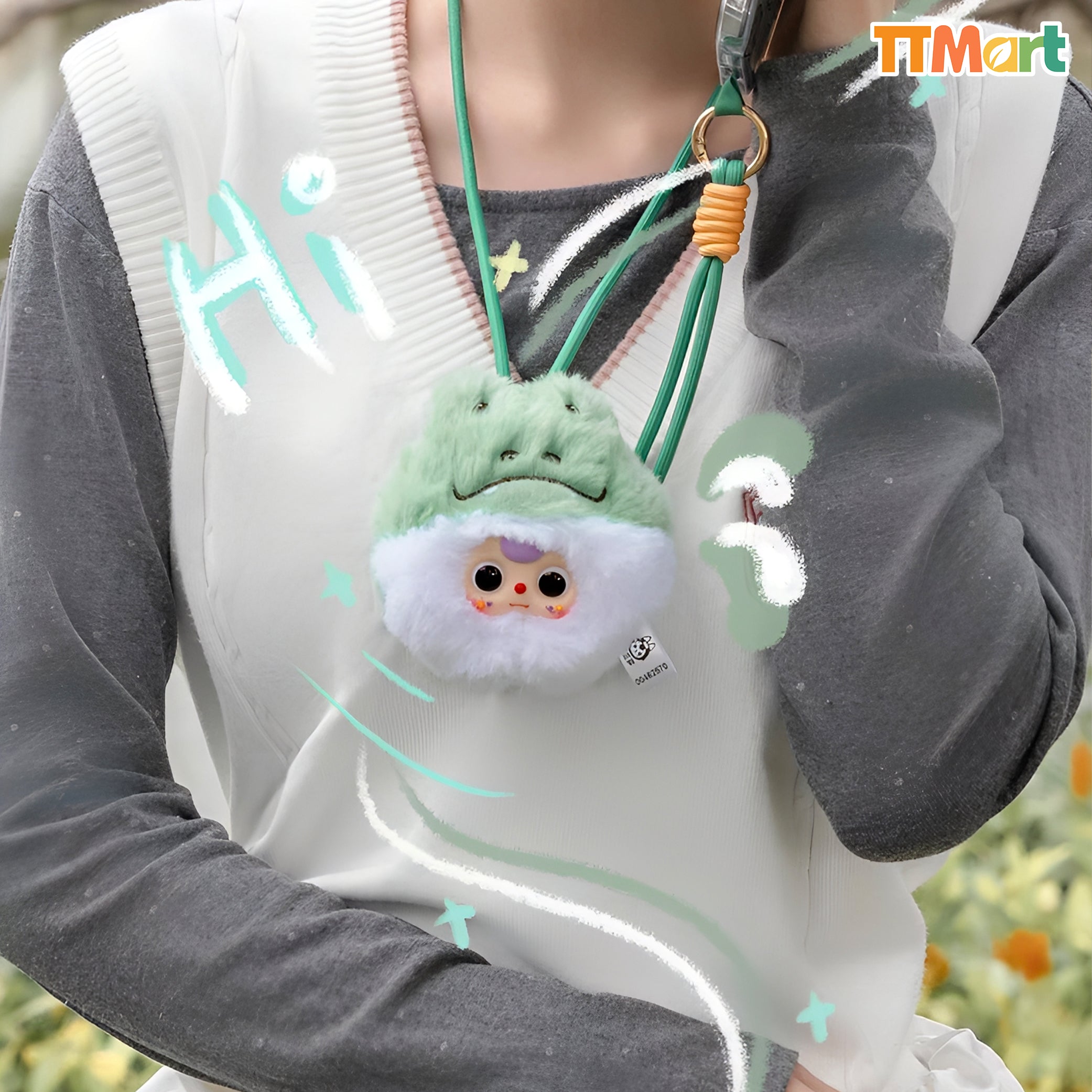 Baby Three Animal Plush Lanyard Series Blind Box