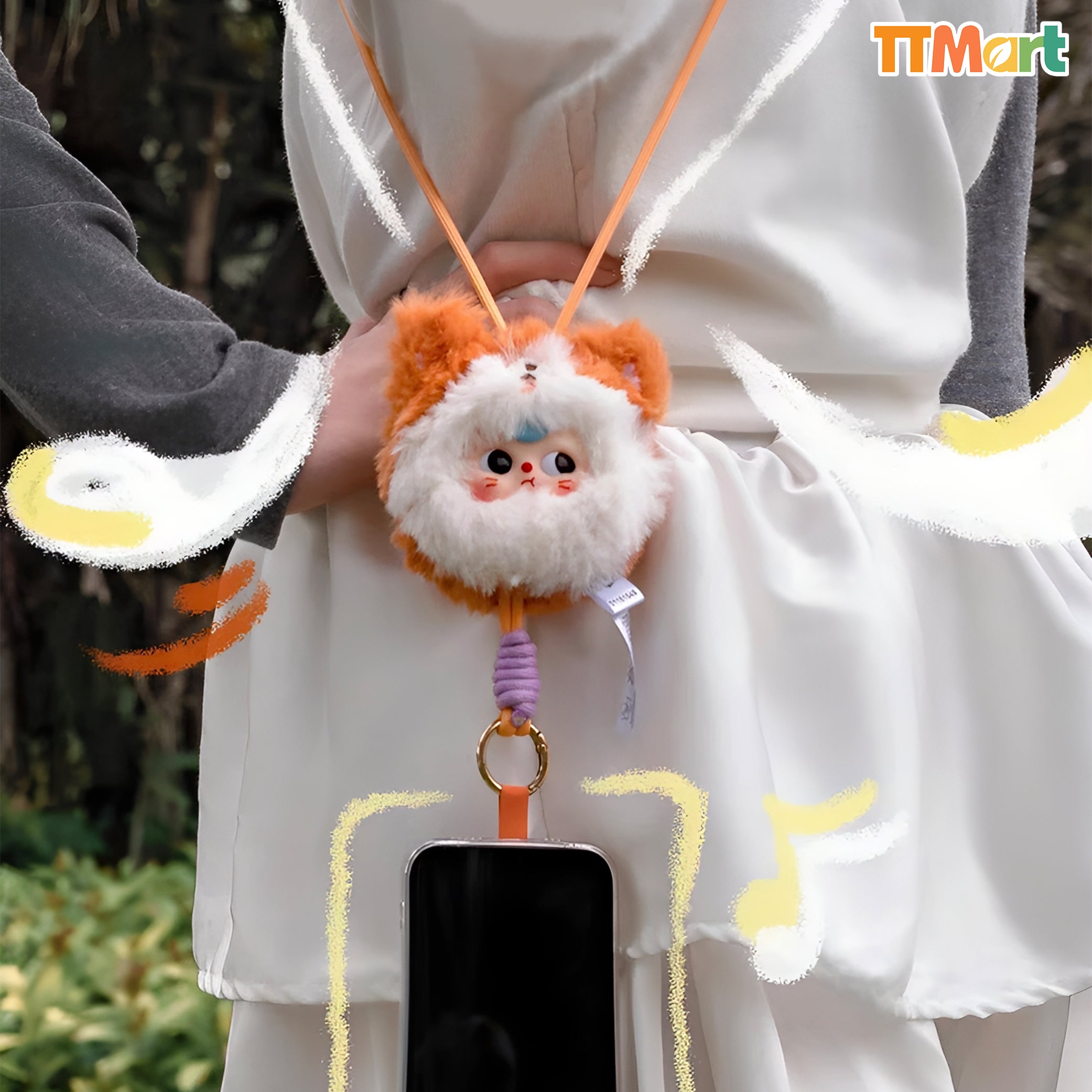 Baby Three Animal Plush Lanyard Series Blind Box