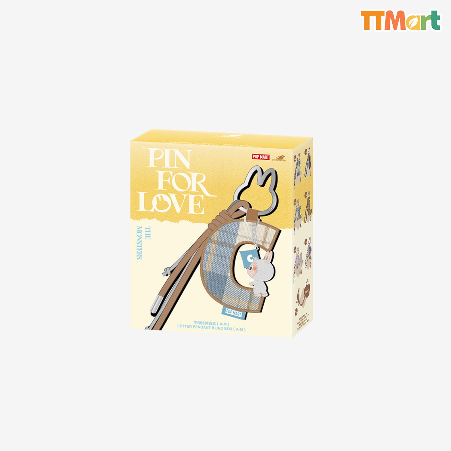 THE MONSTERS LABUBU Pin For Love Series - Letter Pendant Blind Box (A-M)