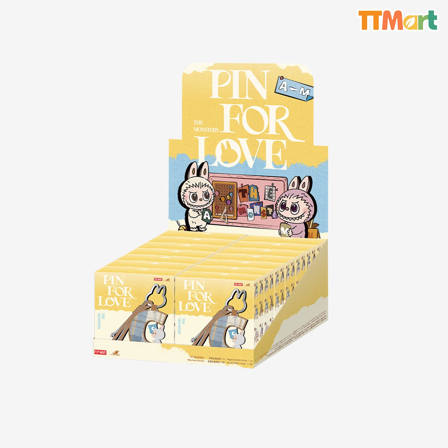 THE MONSTERS LABUBU Pin For Love Series - Letter Pendant Blind Box (A-M)