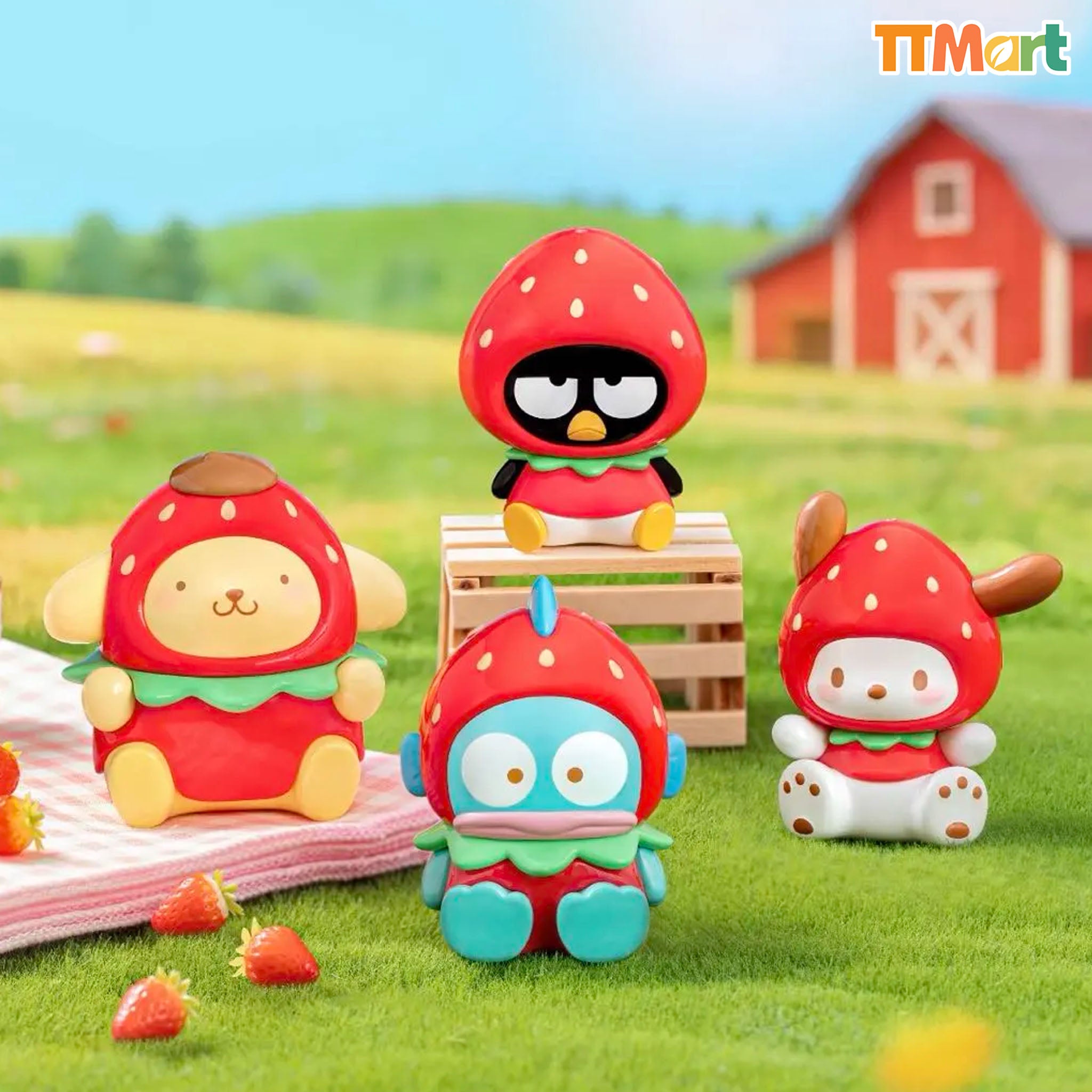 SANRIO Strawberry Candy Mini Figure Keychain Series Blind Box