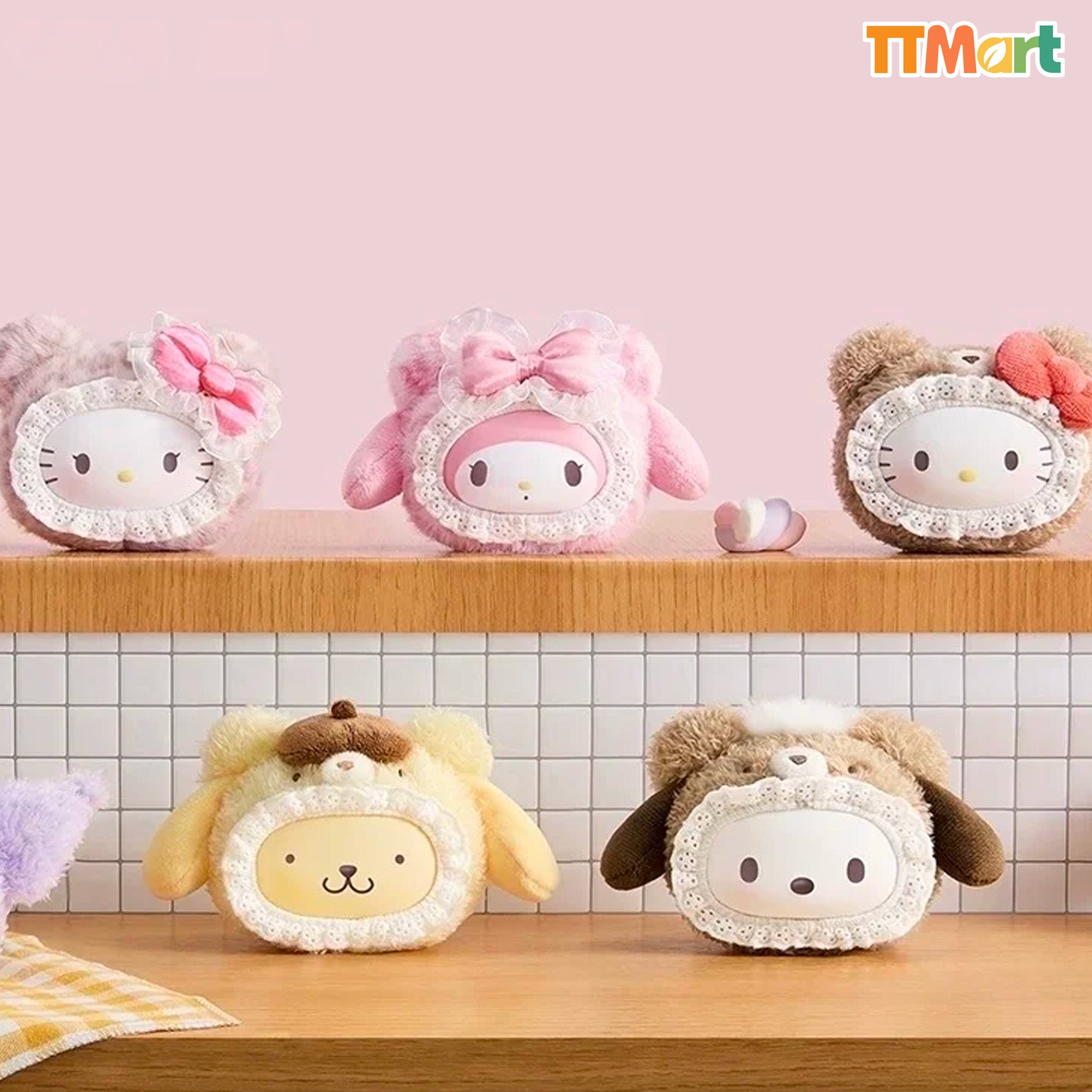 SANRIO Fluffy Teddy Bear Plush Pendant Series Blind Box