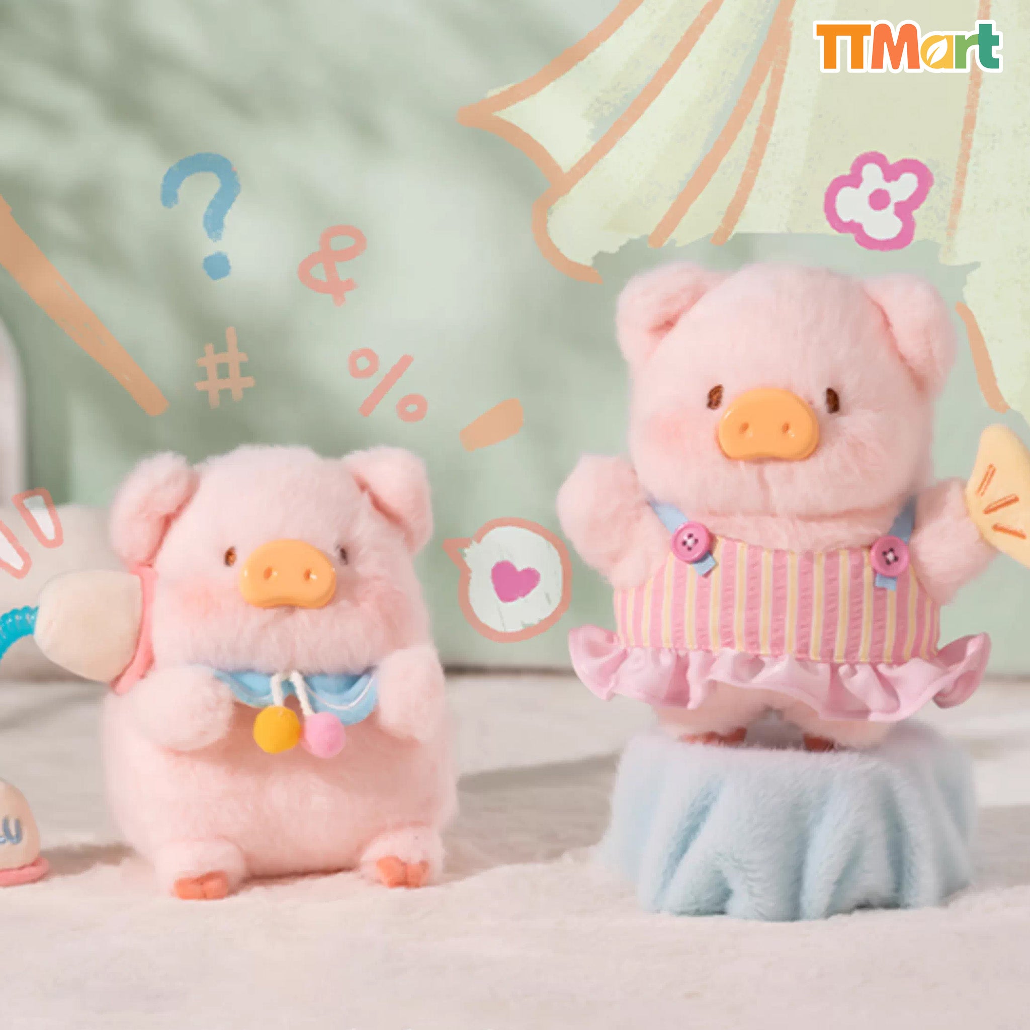 LULU THE PIGGY Come Play Series Plush Keychain Blind Box