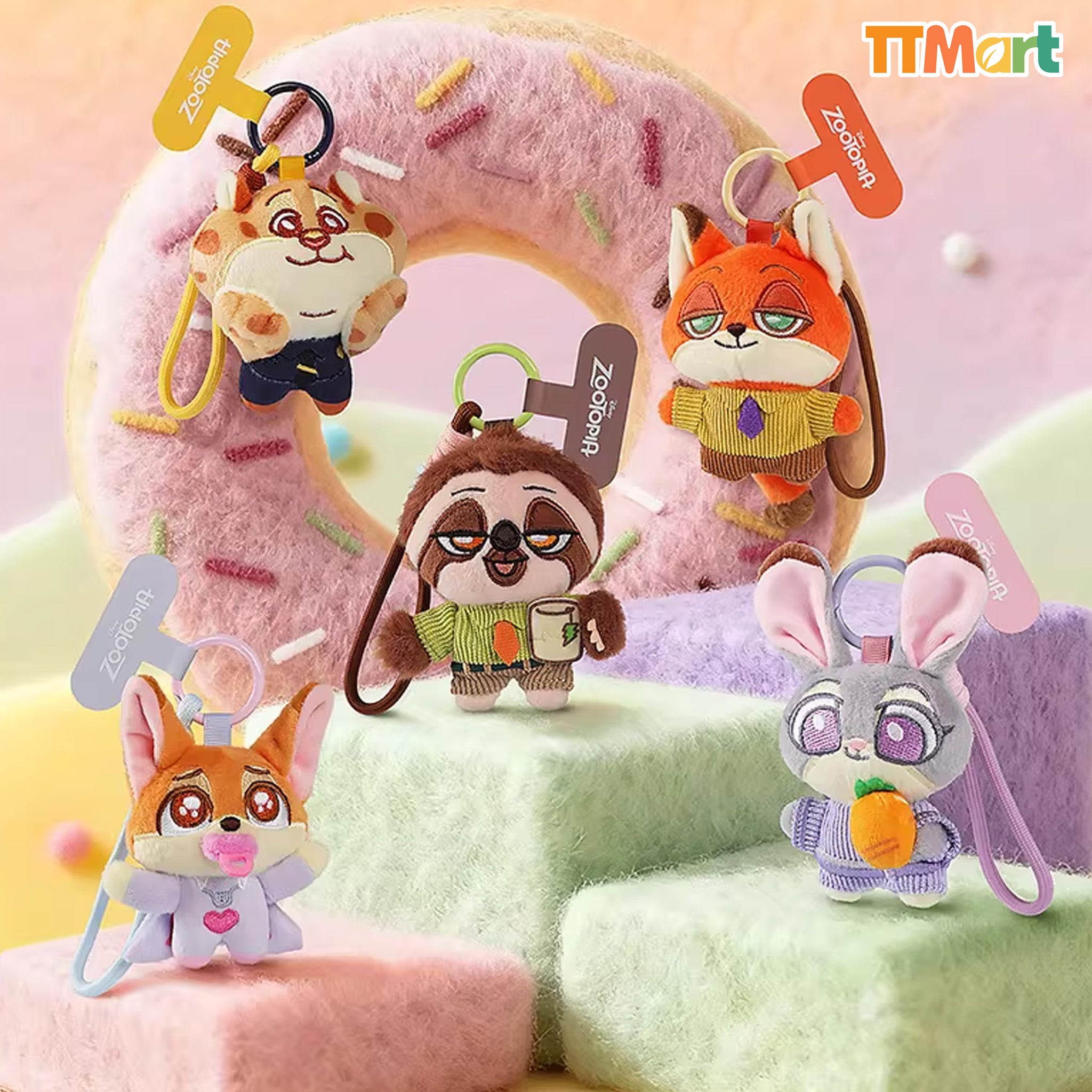 ZOOTOPIA Friend Gathering Plush Keychain Blind Box