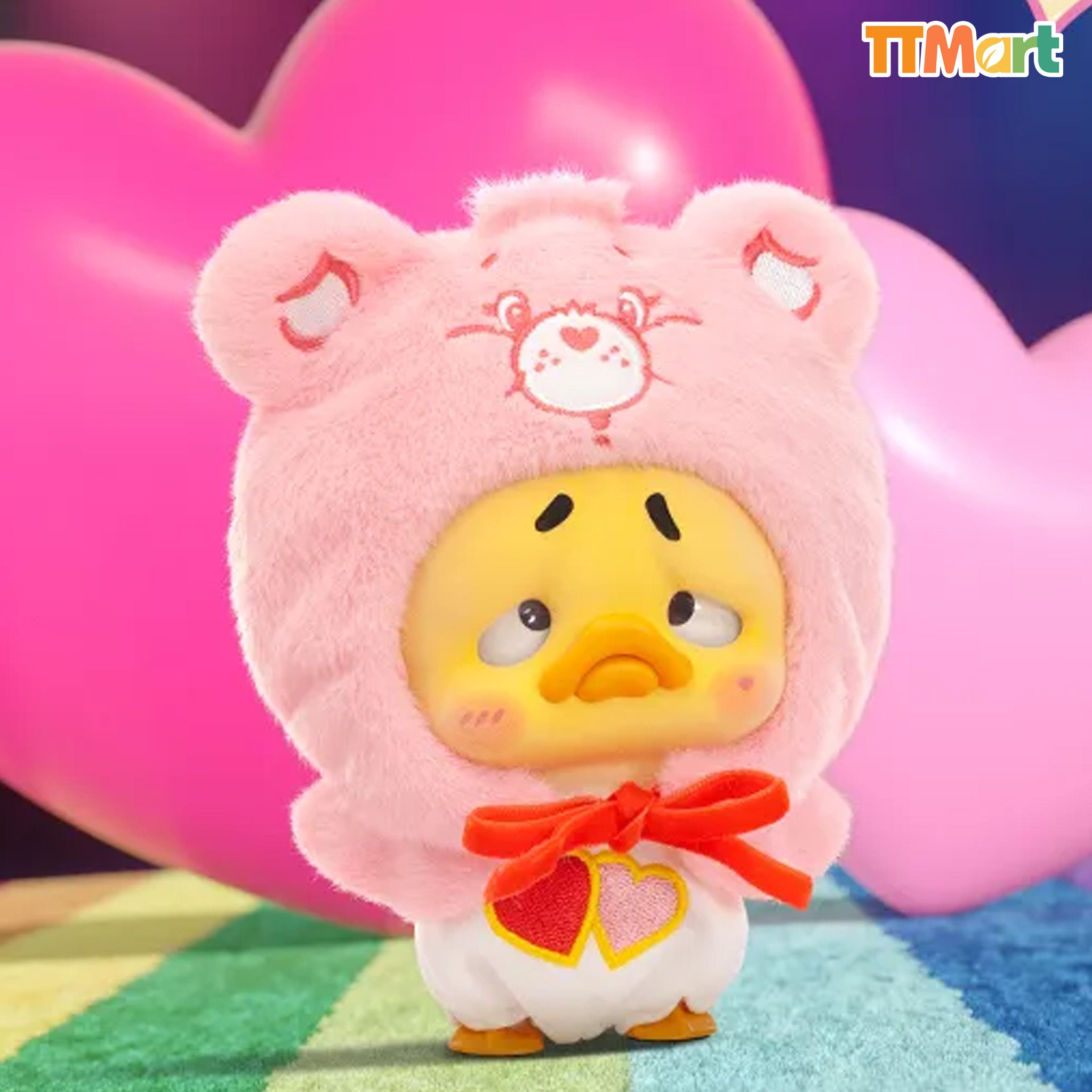 UPSETDUCK X Care Bears Neon Sweetheart Duck Series Plush Blind Box