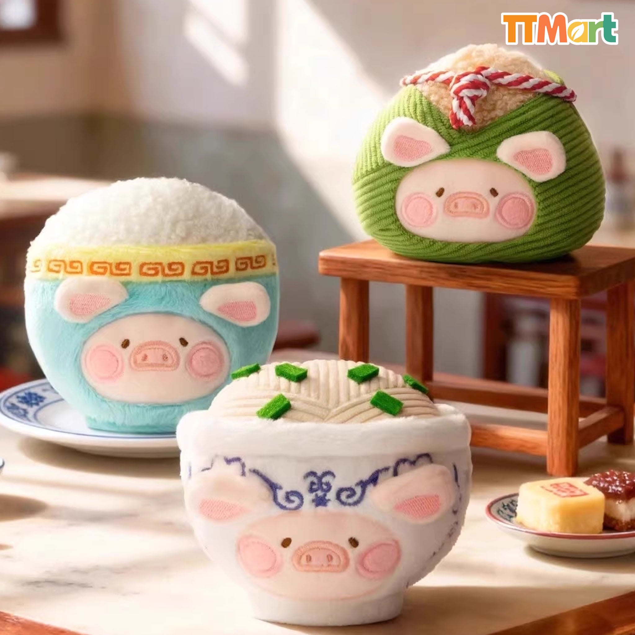 LULU THE PIGGY Dim Sum House Plush Keychain Series Blind Box