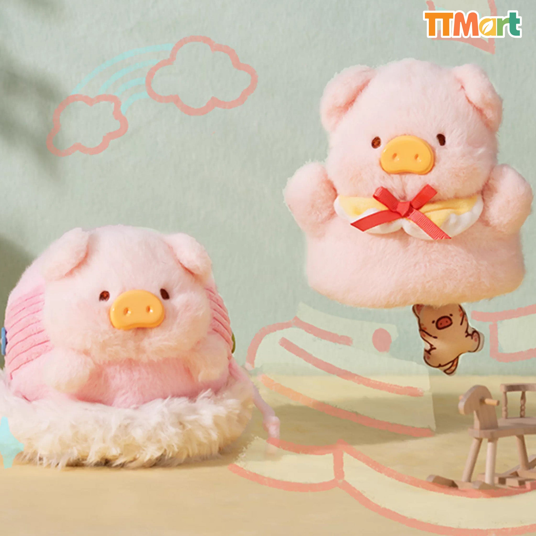 LULU THE PIGGY Come Play Series Plush Keychain Blind Box