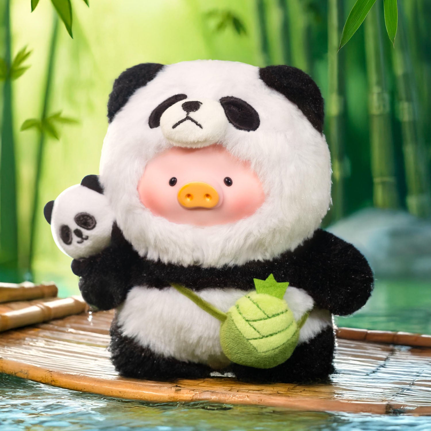 LULU THE PIGGY Panda Plush Hanging Card